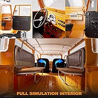 Vista 5 de EAZYRC X FMS 1/10 Toyota Land Cruiser FJ40 RS con camión RC con licencia azul, todo terreno impermeable 4WD 35T 550 Motor RC Crawler para adultos