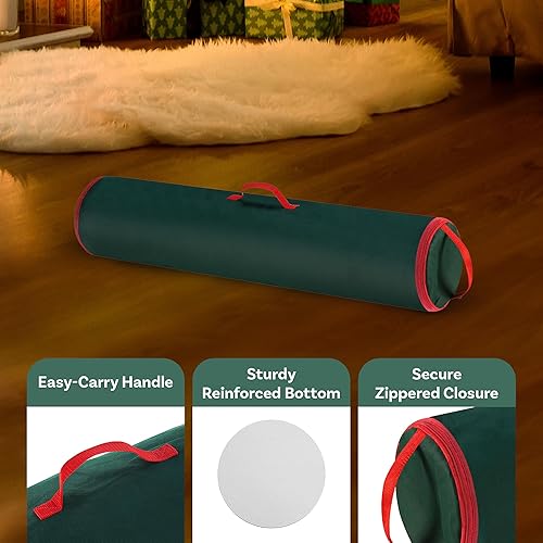 Miniatura 3 de Bolsa de almacenamiento de papel de regalo - Organizador de papel de regalo de 40 pulgadas - Capacidad para hasta 25 rollos de papel de regalo