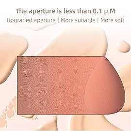 COSTICA Makeup Sponge, 4 Pcs Beauty Blender for Foundation Blending Sponge, Pink Makeup Blender with Storage Box, Flawless for Liquid Cream and Powder