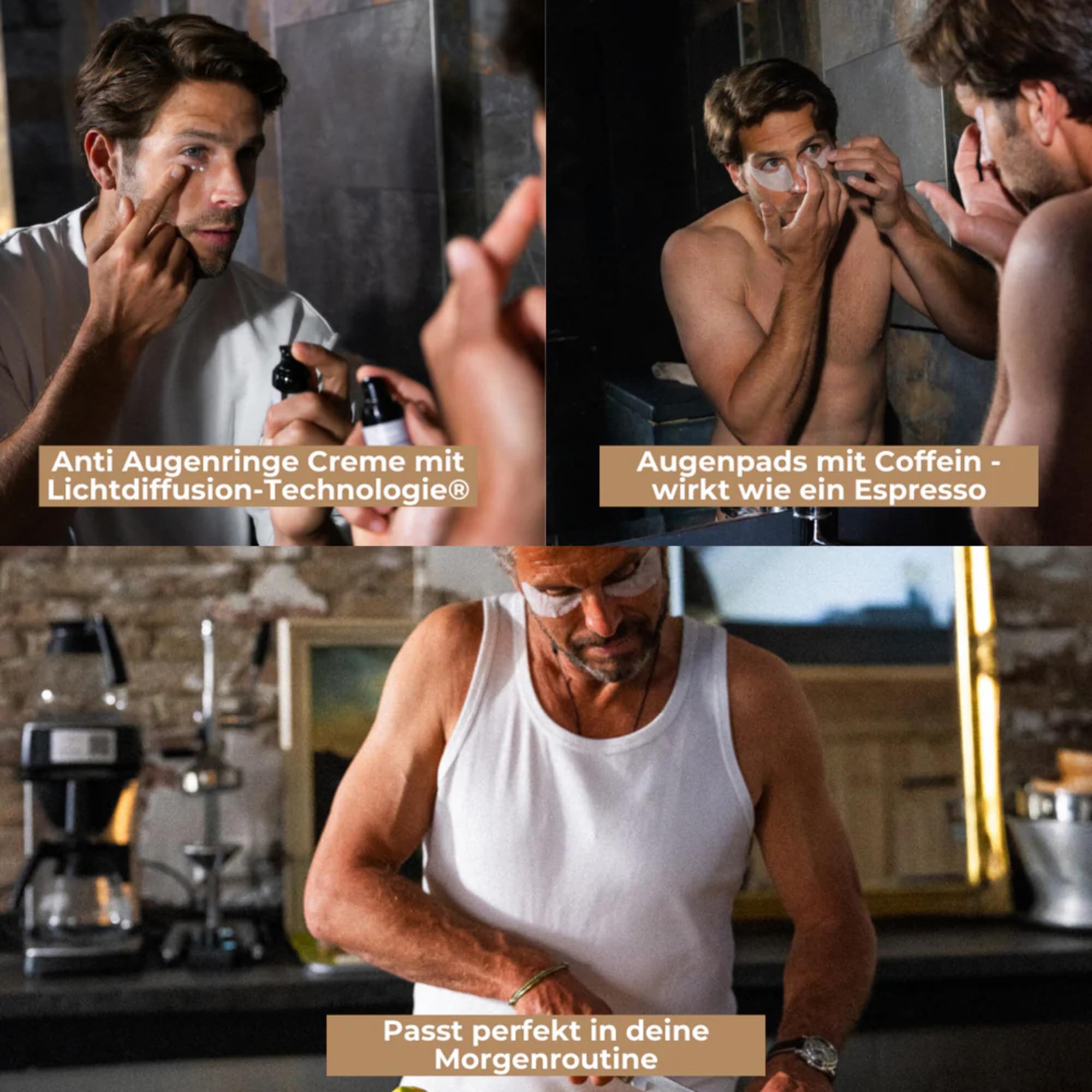 SKINBRO Crema per gli occhi contro rughe e occhiaie per uomini e donne con effetto immediato – Made in Germany – Eye Cream Dermatest molto buona – Crema anti-occhiaie, rimozione delle occhiaie –