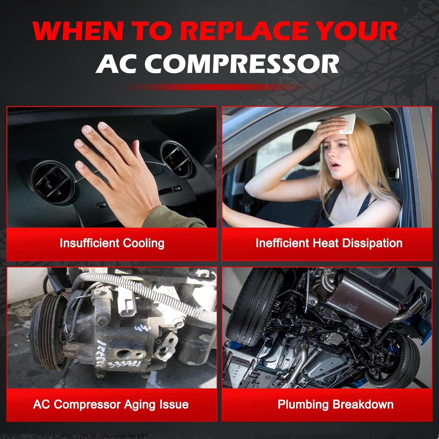 A/C Compressor with Clutch Fit for A4 2017-2020, A4 allroad 2017-2019, A6 2016-2018, Q7 2018-2020, 2.0L, Replace for 157322, 168318, 4M0820803