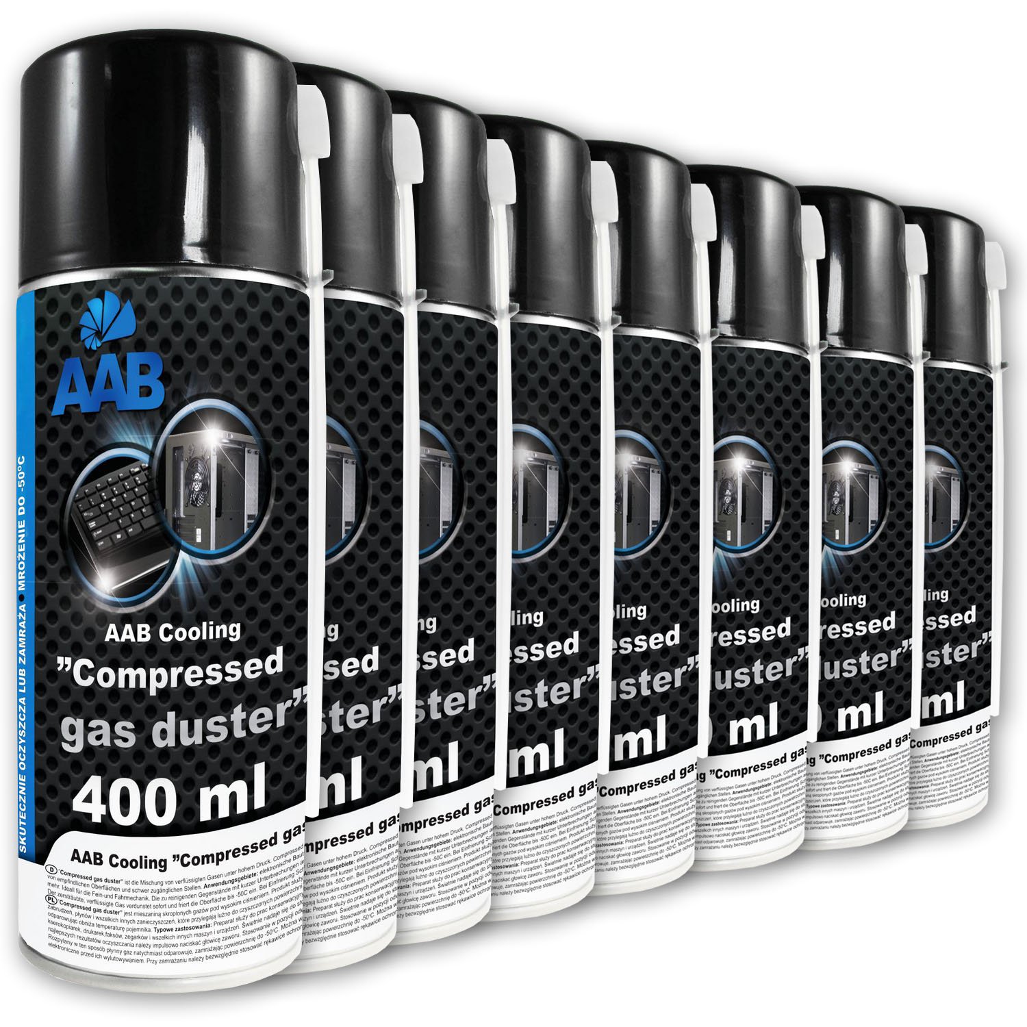 Buy 8 x AAB Compressed Duster 400ml Air Duster for Cleaning Computer