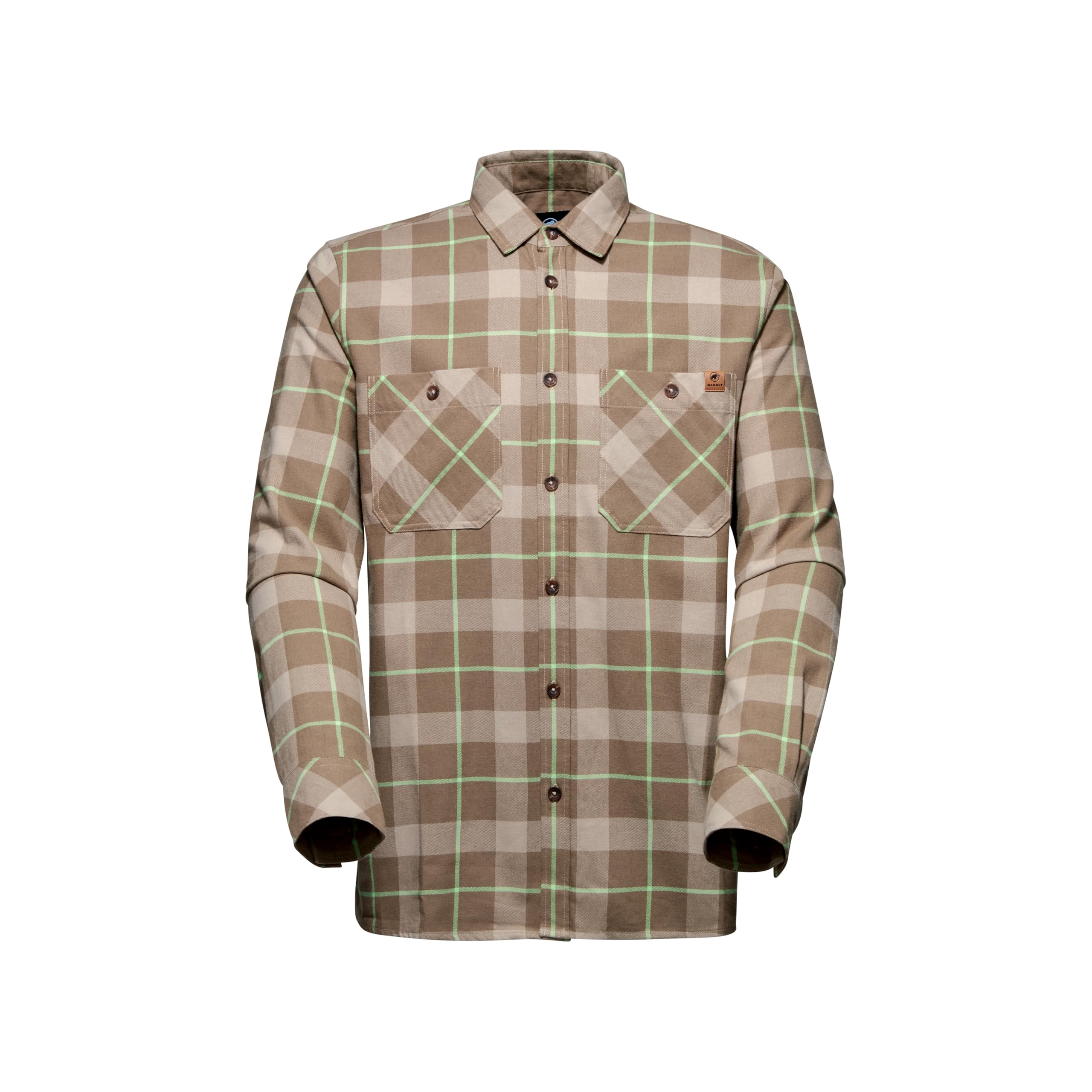 Mammut Alvra Longsleeve Shirt Men Dark Sand-neo Lime XL
