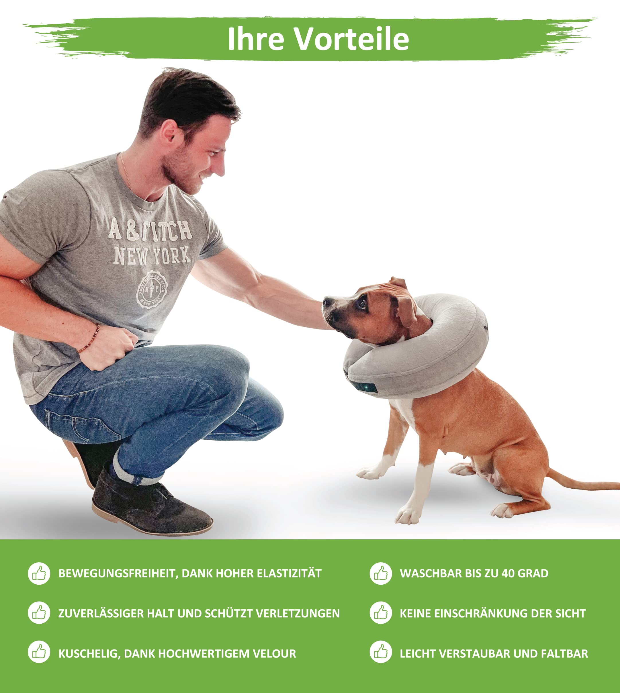 NEU: MC-Royal®Premium Halskrause - aufblasbare Premium Halskrause für Hunde und Katzen [zuverlässiger Schutz] - Hundehalskrause - Leckschutz Hund - Hundekragen - Halskrause Katzen - Schutzkragen Hund