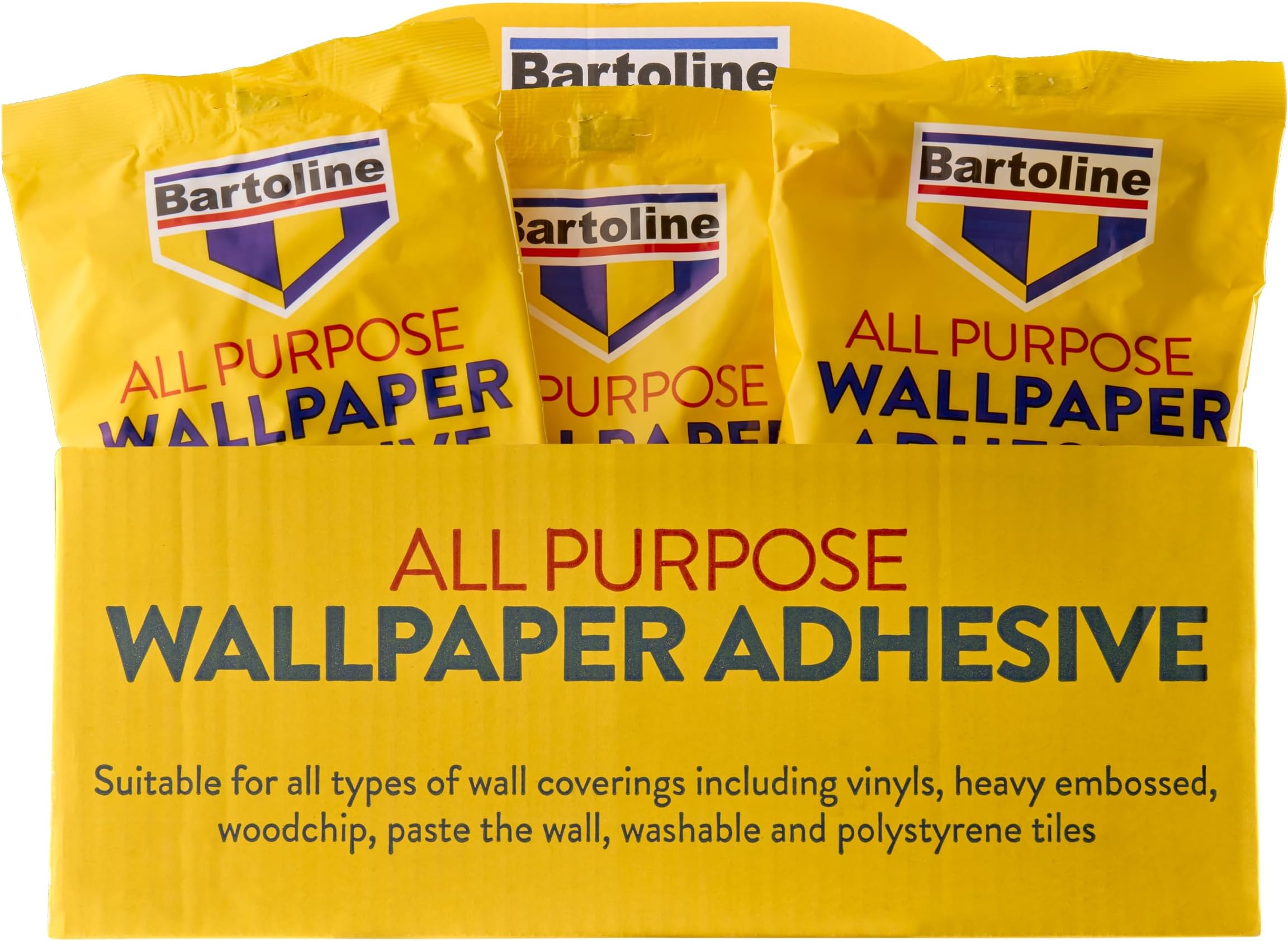 Bartoline All Purpose Wallpaper Adhesive 10 Roll – Mixes in 30 Seconds, Ready in 4 Minutes Strong Starch-Based Flake Paste for All Wallpaper Types and Polystyrene Tiles, Easy Spread, Long-Lasting Hold