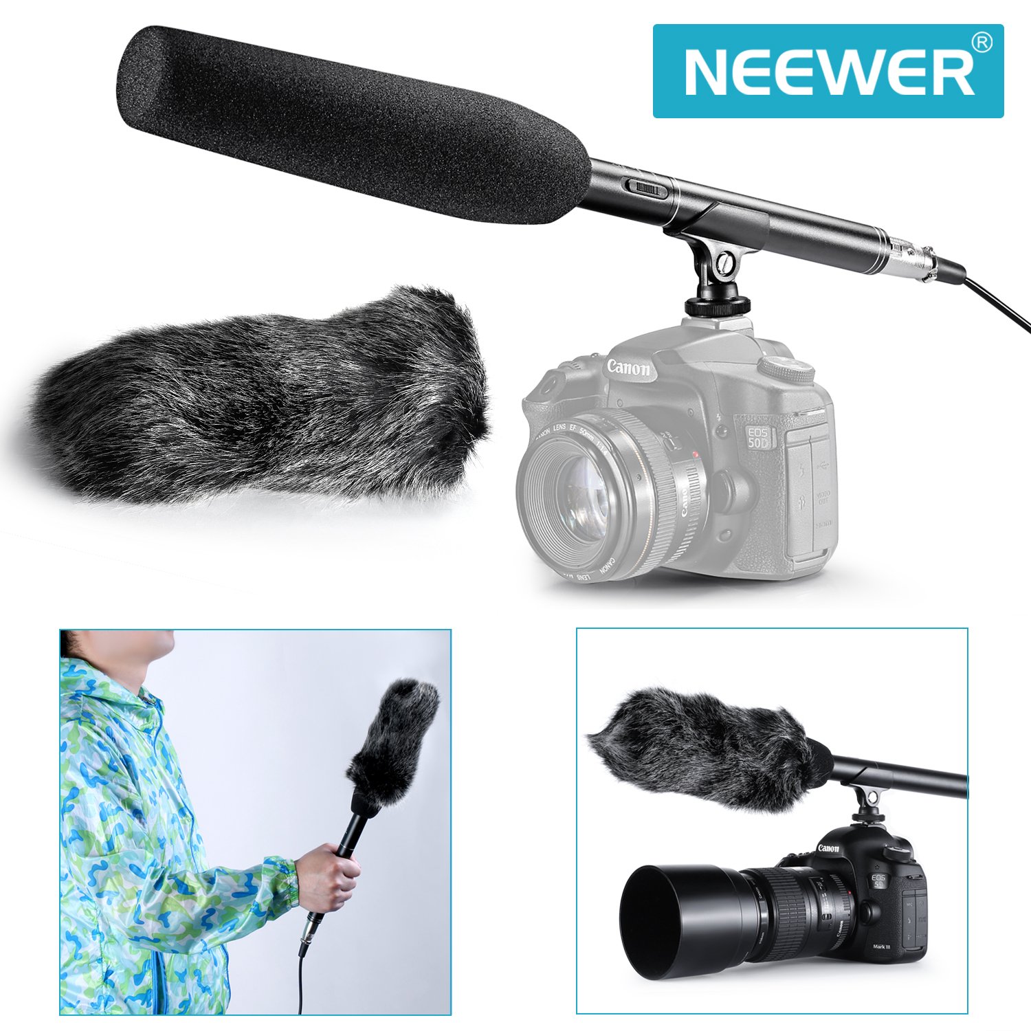 値引有　NEEWER NW-81 コンデンサーショットガンマイク NEEWER NW-81 SUPER UNI DIRECTIONAL ELECTRET CONDENSER MICROPHONE