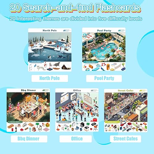 Miniatura 2 de Tichgeim Busca y encuentra para niños de 3 a 8 años, juegos educativos para jardín de infantes, juguetes de actividad de aprendizaje preescolar,