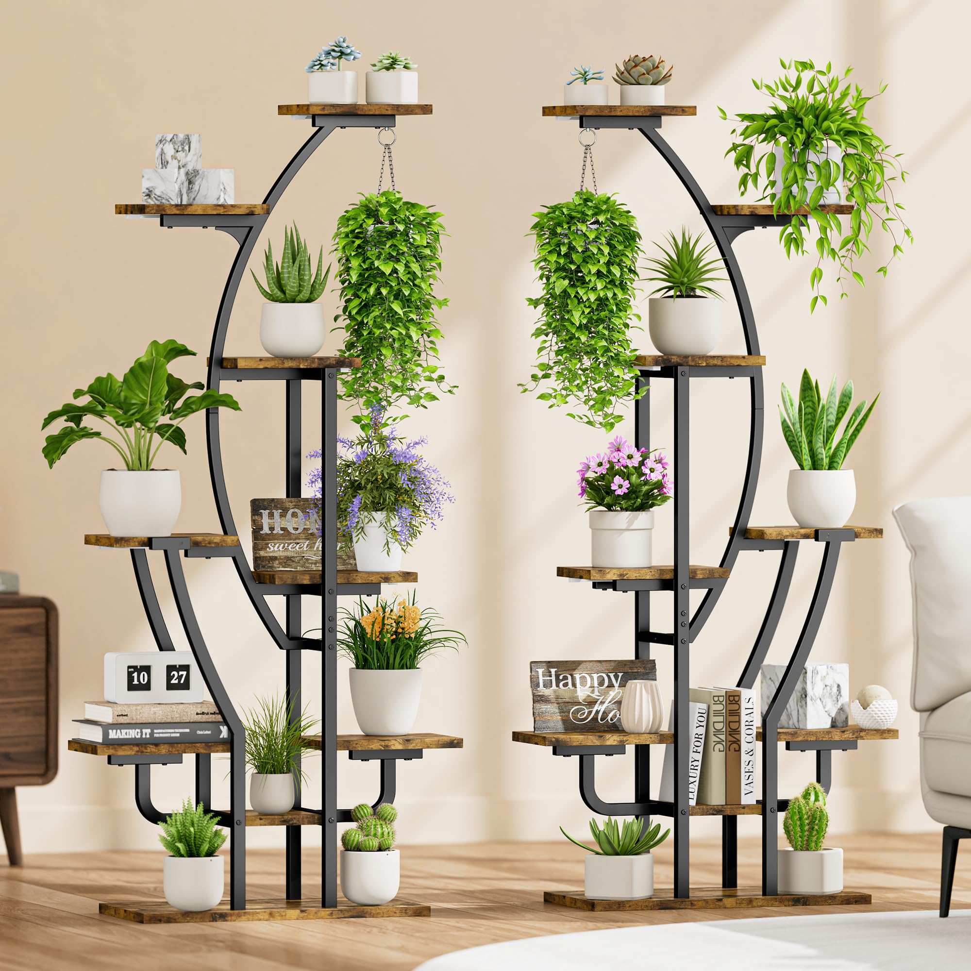 IRONCK Plant Stand Indoor with Grow Lights 9 Tier