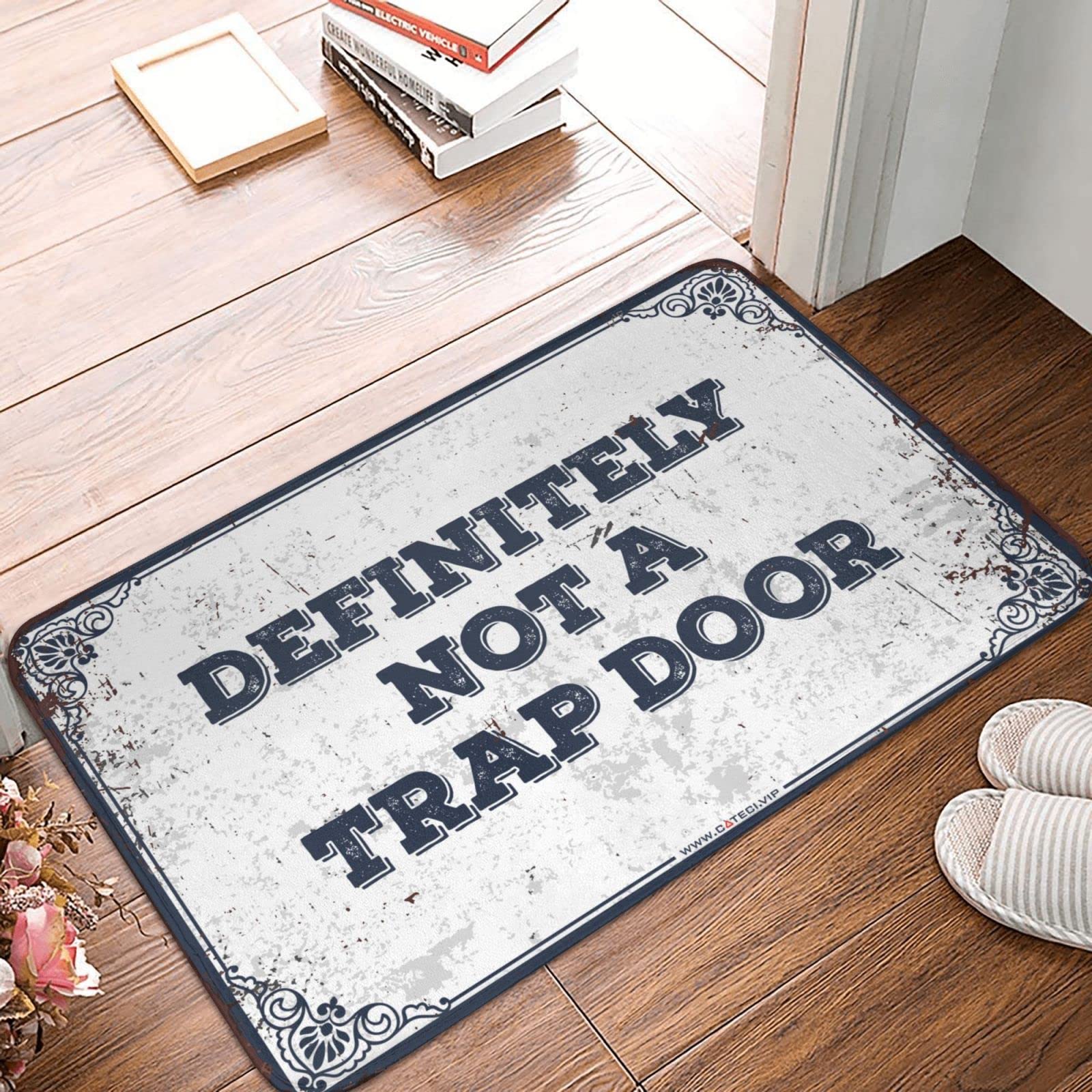 Tapis d'extérieur rétro 65x90 cm décor automne pour entrée