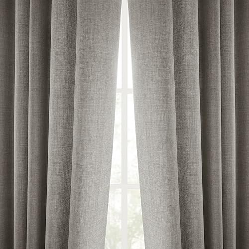 Miniatura 8 de HPD Half Price Drapes Cortinas italianas de lino sintético de 108 pulgadas de largo, cortinas de oscurecimiento de habitación para dormitorio y sala