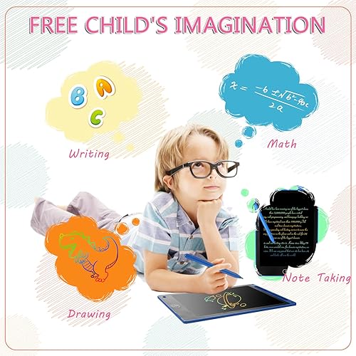 Miniatura 2 de Tableta de escritura LCD para niños almohadilla colorida de 10 pulgadas tabla de dibujo mágica regalo de cumpleaños educativo reutilizable borrable