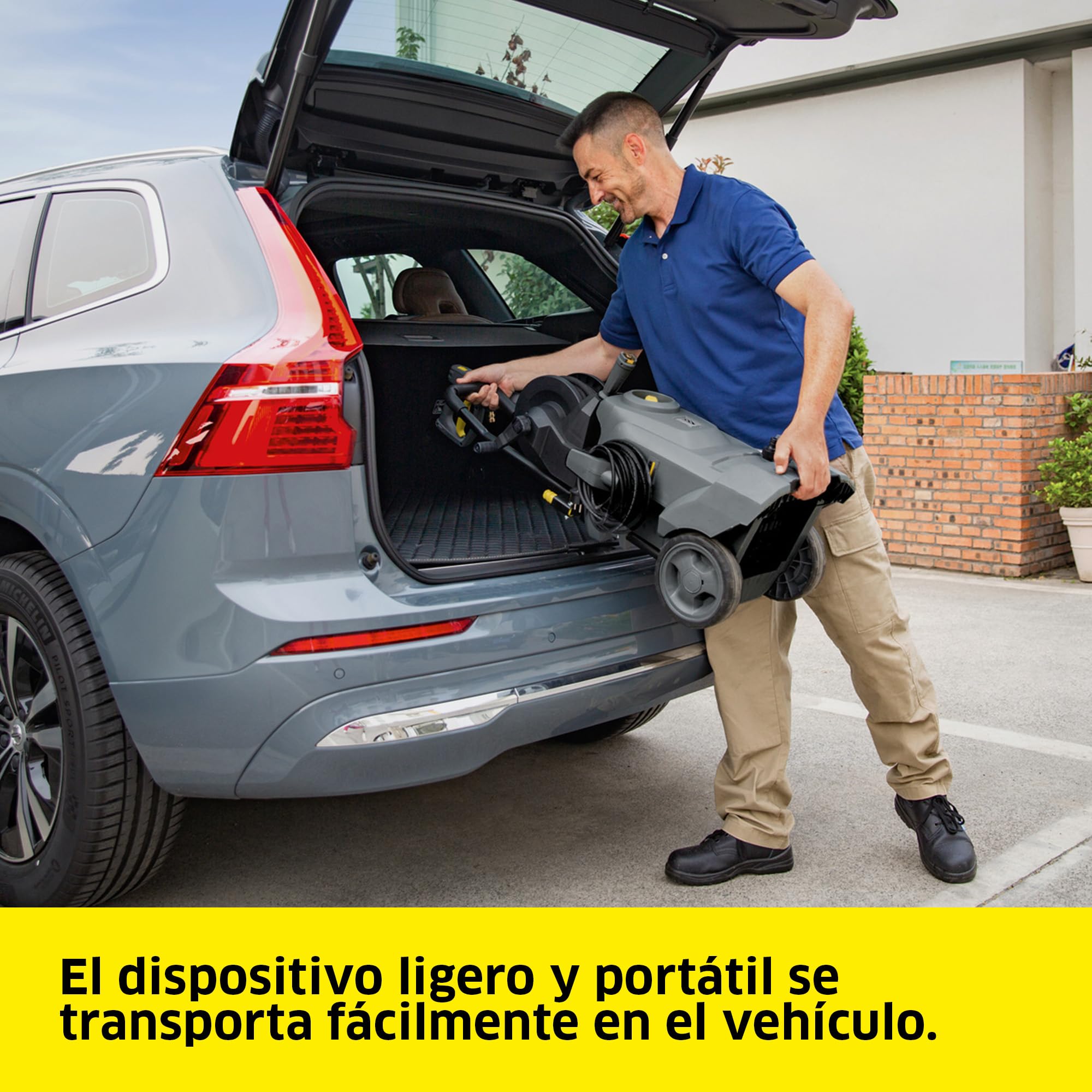 Kärcher limpiadora de Alta presión de Agua fría HD 5/11 EX Plus Classic, presión de Trabajo: 110 Bar, caudal: 500 l/h, Peso: 21 kg, Manguera: 8 m, Boquilla Turbo, enrollador de mangueras