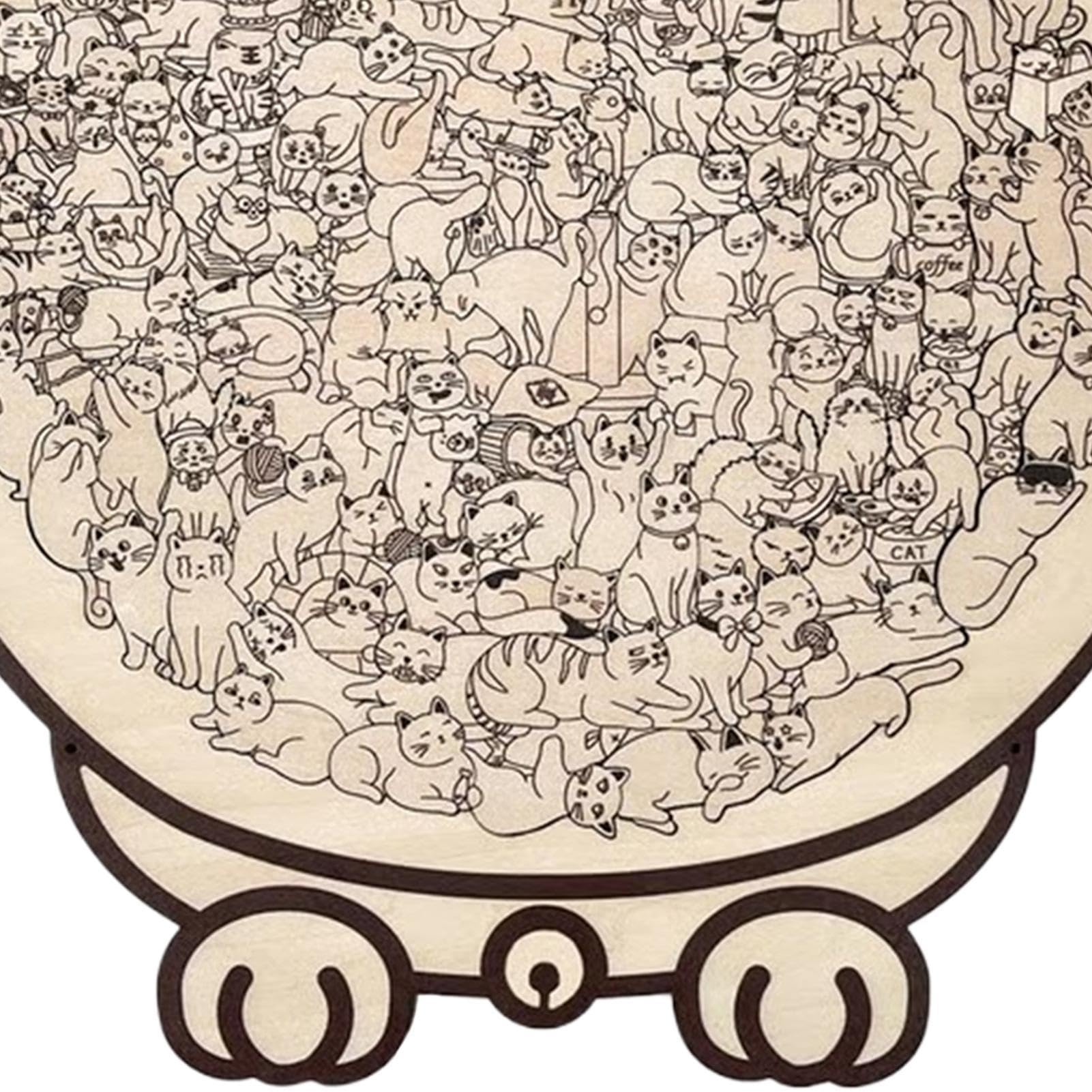 Puzzle Raffiguranti Gatti Per Adulti 135 Pezzi Giochi Da Tavolo Educativi | Puzzle In Legno Con Decorazione A Tema Animale Per Bambine, Bambini 'Asilo, a Infanzia E Ragazzi