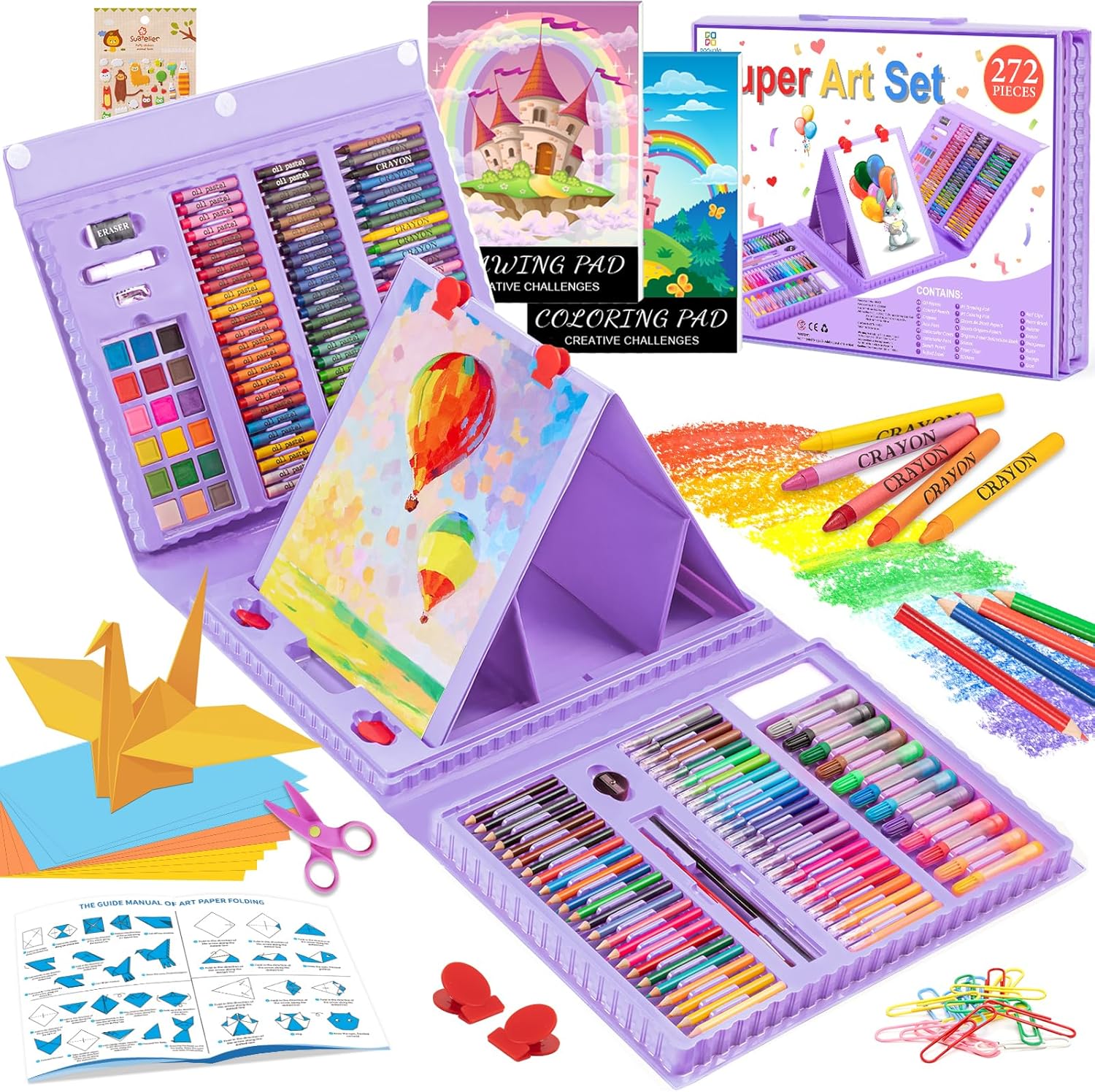 Art Supplies, 272 Pack Art Set Drawing Kit for Girls Boys