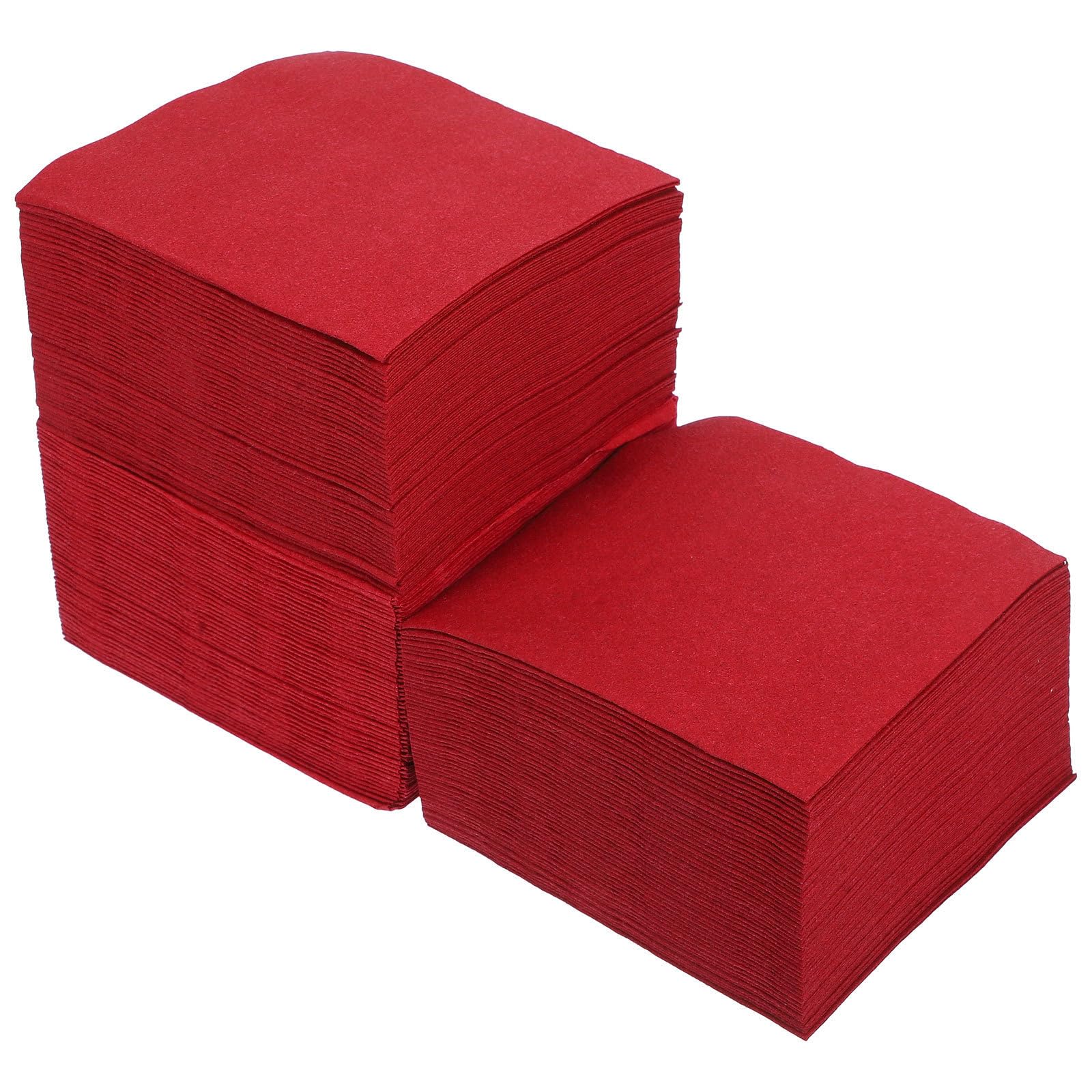 Servilletas de papel rojas 20x20 de cóctel ligeras para bodas 8