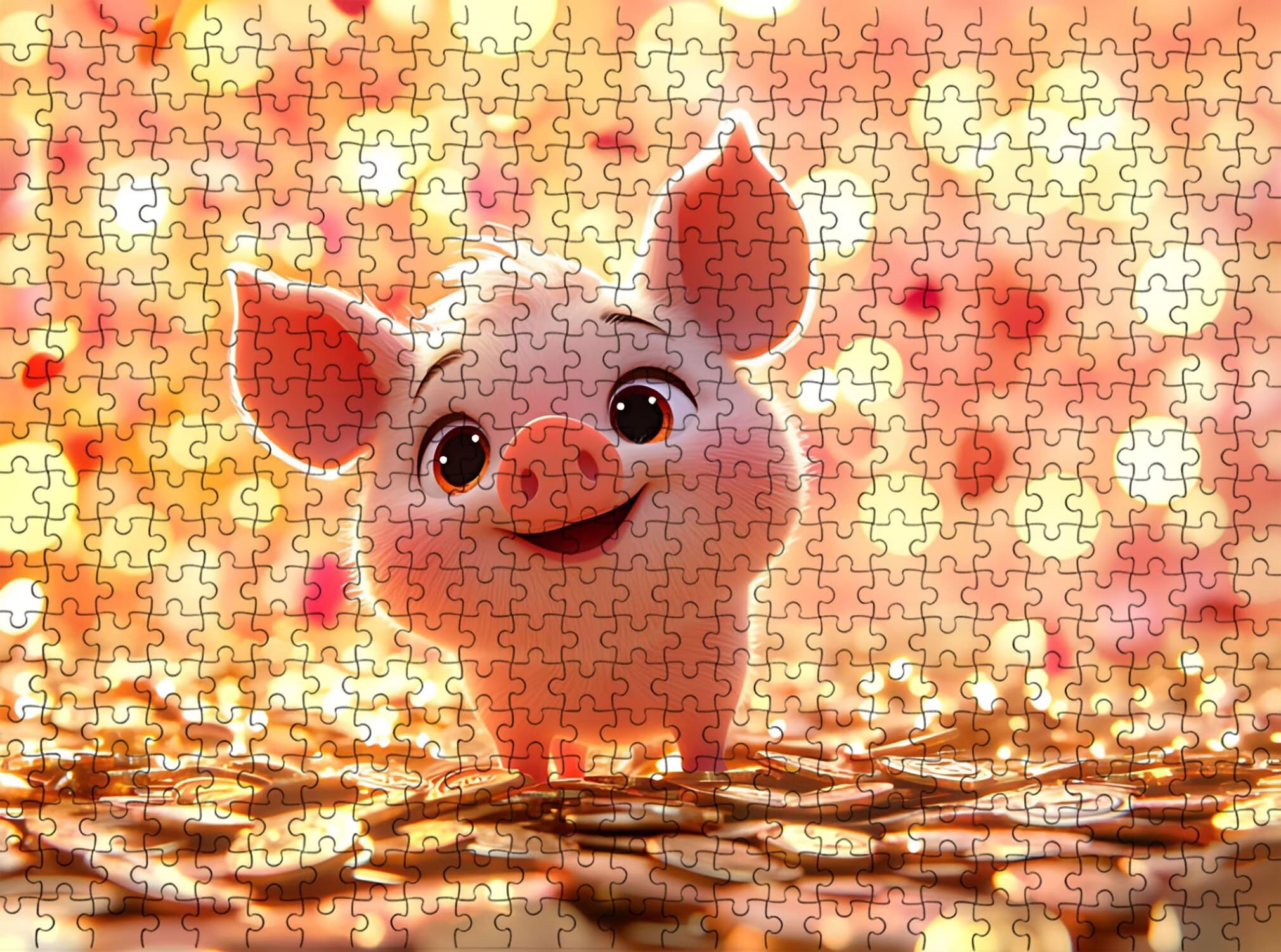 Puzzle 5000 Pezzi Classici, Puzzle Carino maiale 156 x 105 cm, Gioco Educativo e Antistress in Legno con Poster Incluso, Ttività DIY per Famiglia, Regalo per Appassionati, Decor Parete Casa, f0-563