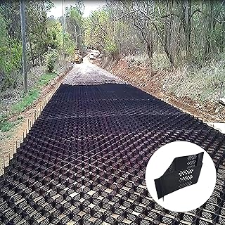 Gravel Ground Grid Driveway Grids Garden Shed Base Grid,Heavy Duty Driveway Grid for Gravel/Rocks Pea, Black Gravel Stabilizer Grid 1/2/ 3/4/ 5/6/ 7/9/ 10 M, Easy to Stretch (Color : W x L, Size : 1