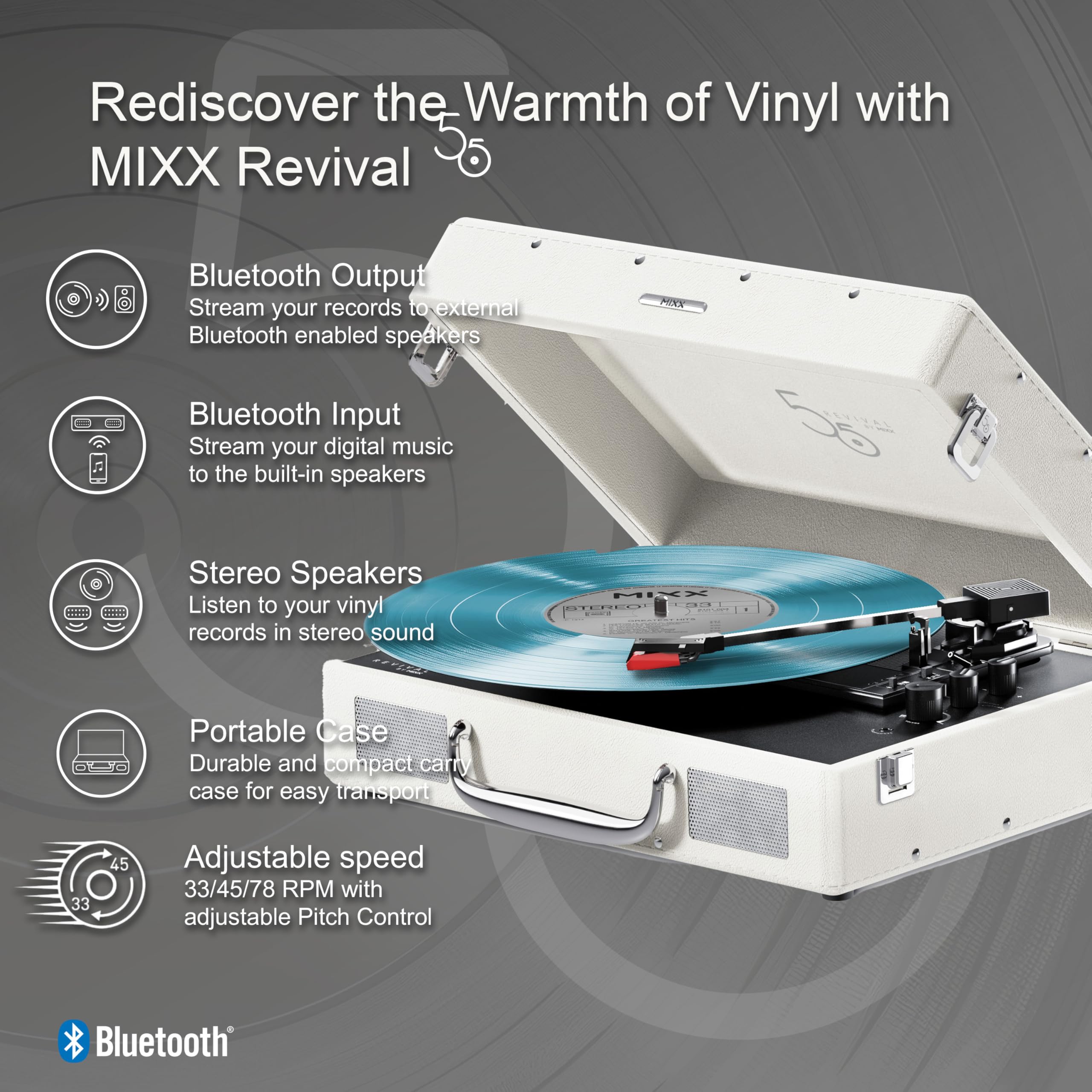 Mixx Revival 55 - Giradischi portatile in vinile