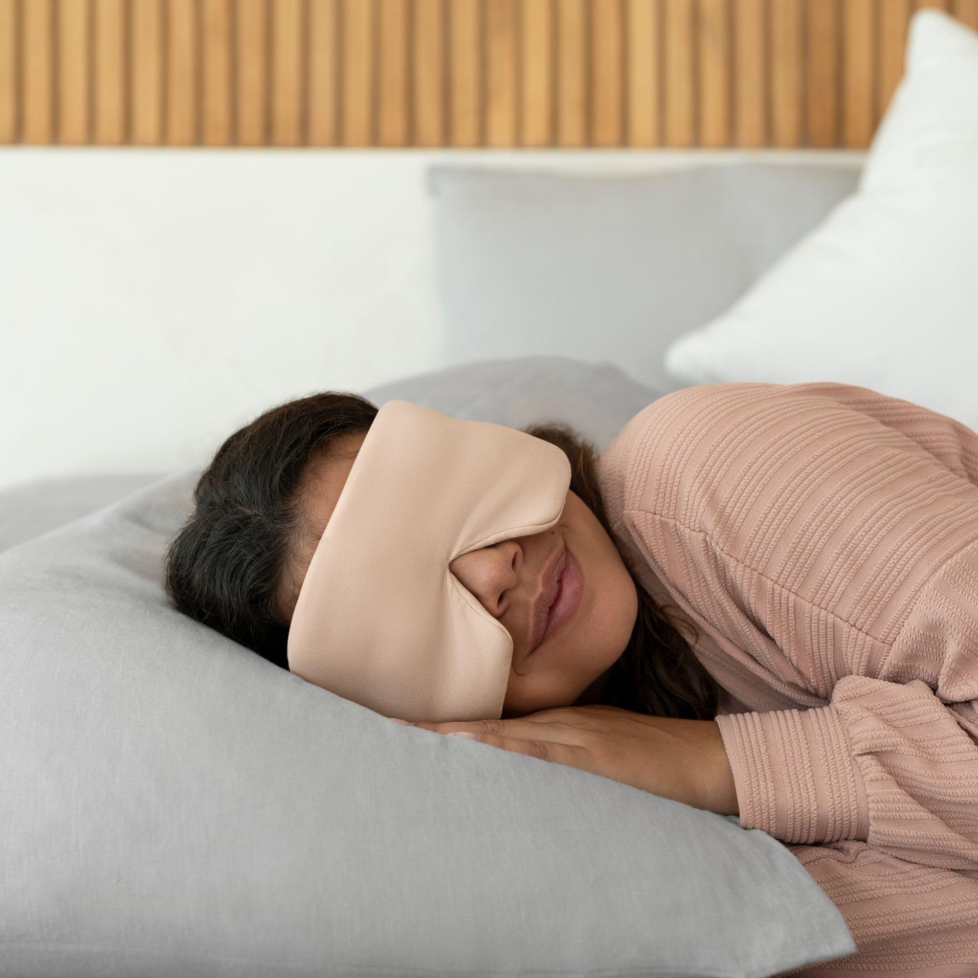 Baloo Silk Weighted Sleep Mask Petal - 0 6 lb Light Blocking Sound Muffling Eye Mask for Sleeping