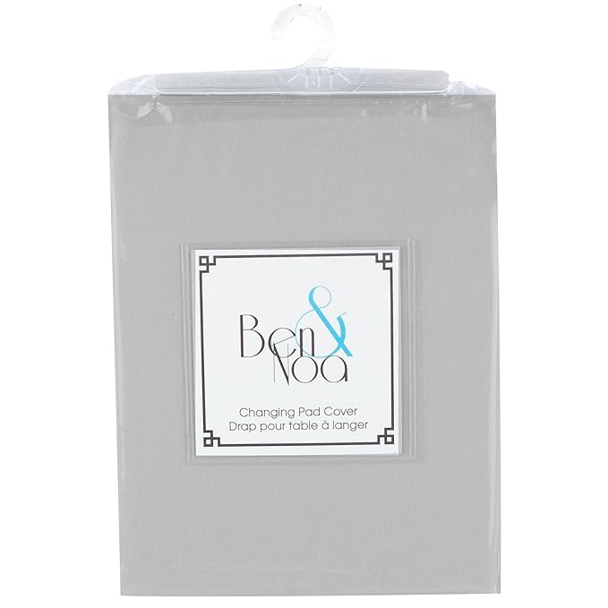 Kushies Baby Ben & Noa Change Pad Sheet Flannel, Grey Solid