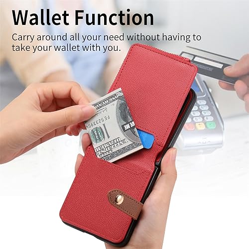 Miniatura 3 de Asuwish Compatible con Samsung Galaxy Z Flip 5 5G 2023 - Funda tipo cartera y ranura para tarjetas, anillo con cierre magnético, accesorios de