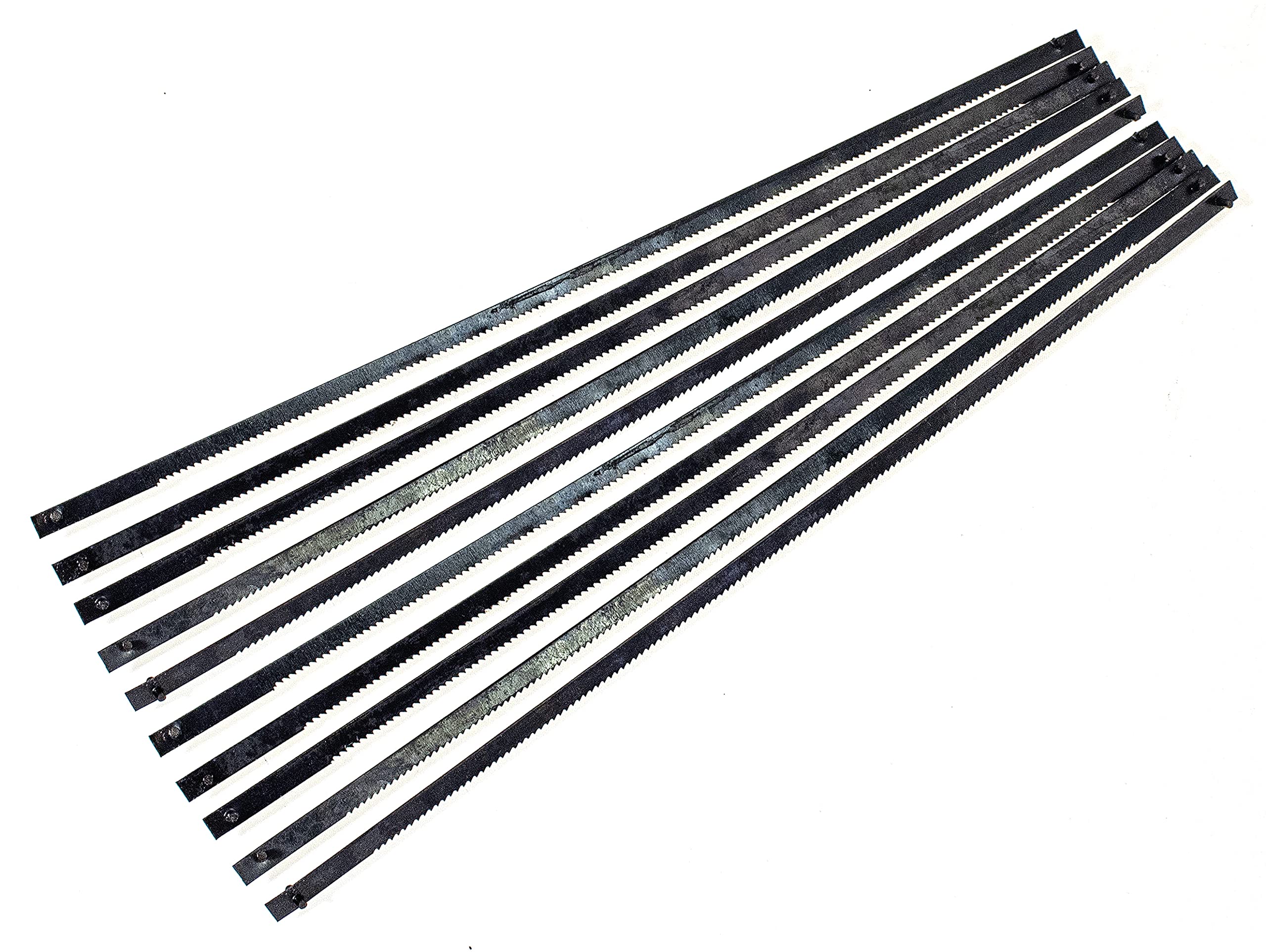 Amtech 10pc Coping Saw Blade Set, 165mm Hardened Carbon Steel Blades with 24 TPI for Fine, Detailed Cuts in Wood and Joinery Tasks.
