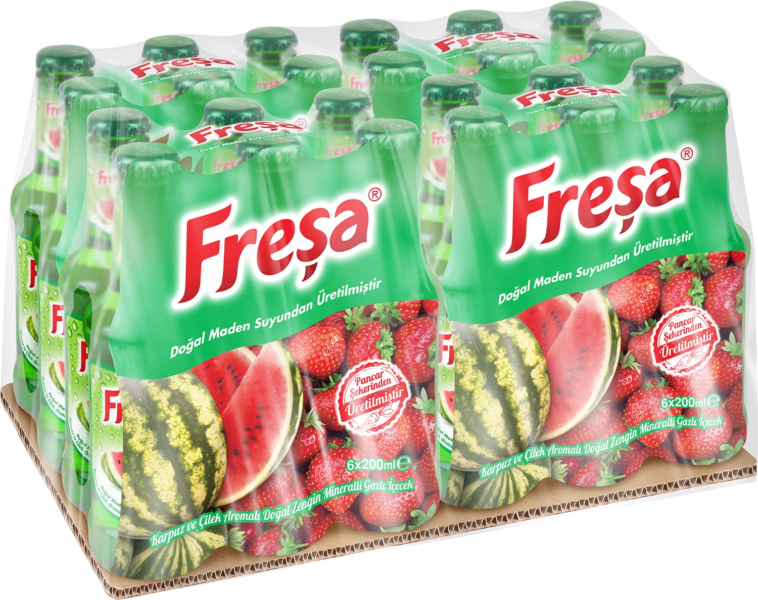 Freşa Karpuz-Çilek Aromalı Madensuyu 24'lü