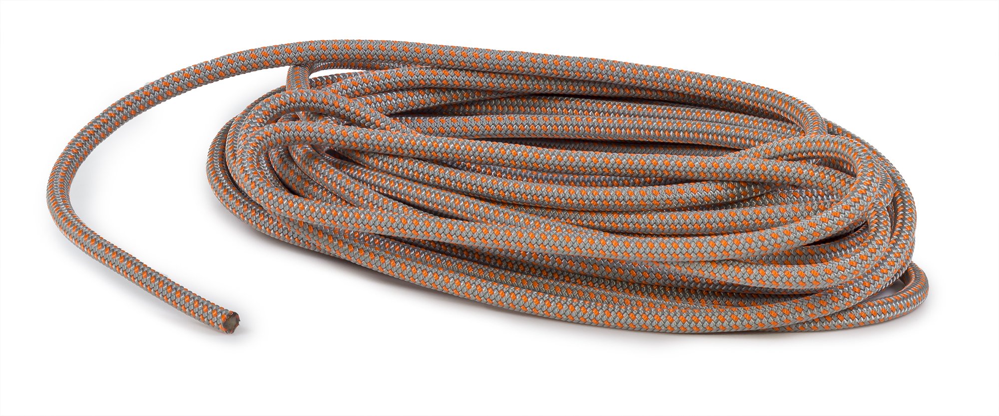 Maxim Polyester Accessory Cord, Gray - Orange - 20 Individual Packages, Diameter: 6 mm, Length: 30 ft (C3832-06-MASTPACK)