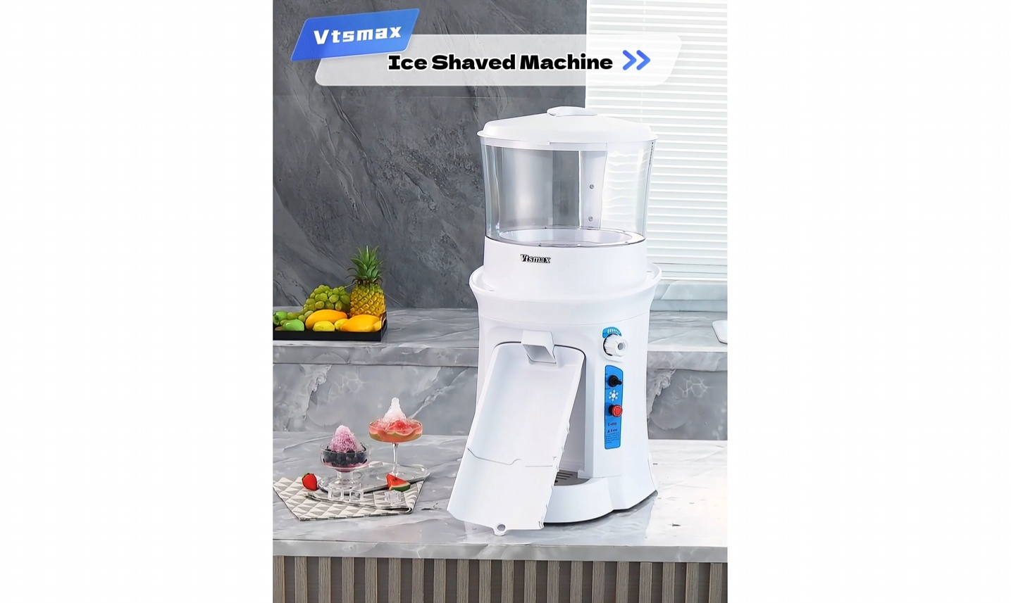 Amazon.com: Vtsmax Electric Ice Shaver Machine, 400W Shaved Ice