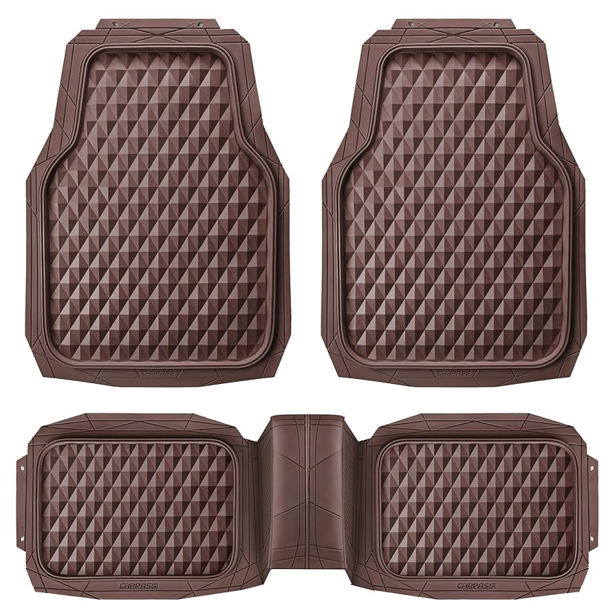 Carpet Front & Rear Floor Mats, Black, Compatible With Volvo XC90 2022 2021 2020 2019 2018 2017 2016 (Includes Heel Pad) 3 Pieces