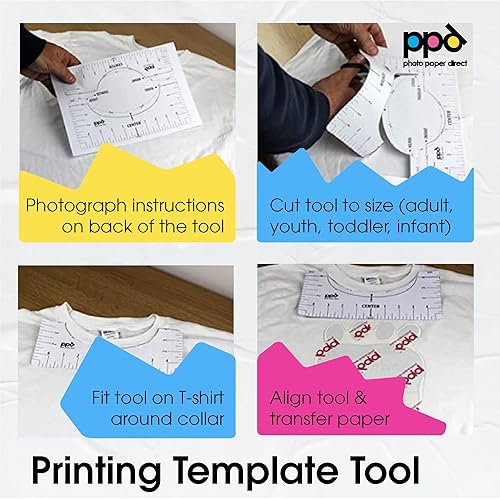 Miniatura 8 de PPD Paquete de papel de transferencia termoadhesivo para camisetas de 8.5 x 11 pulgadas para 100 hojas clarasblancas + 50 hojas oscurasnegras