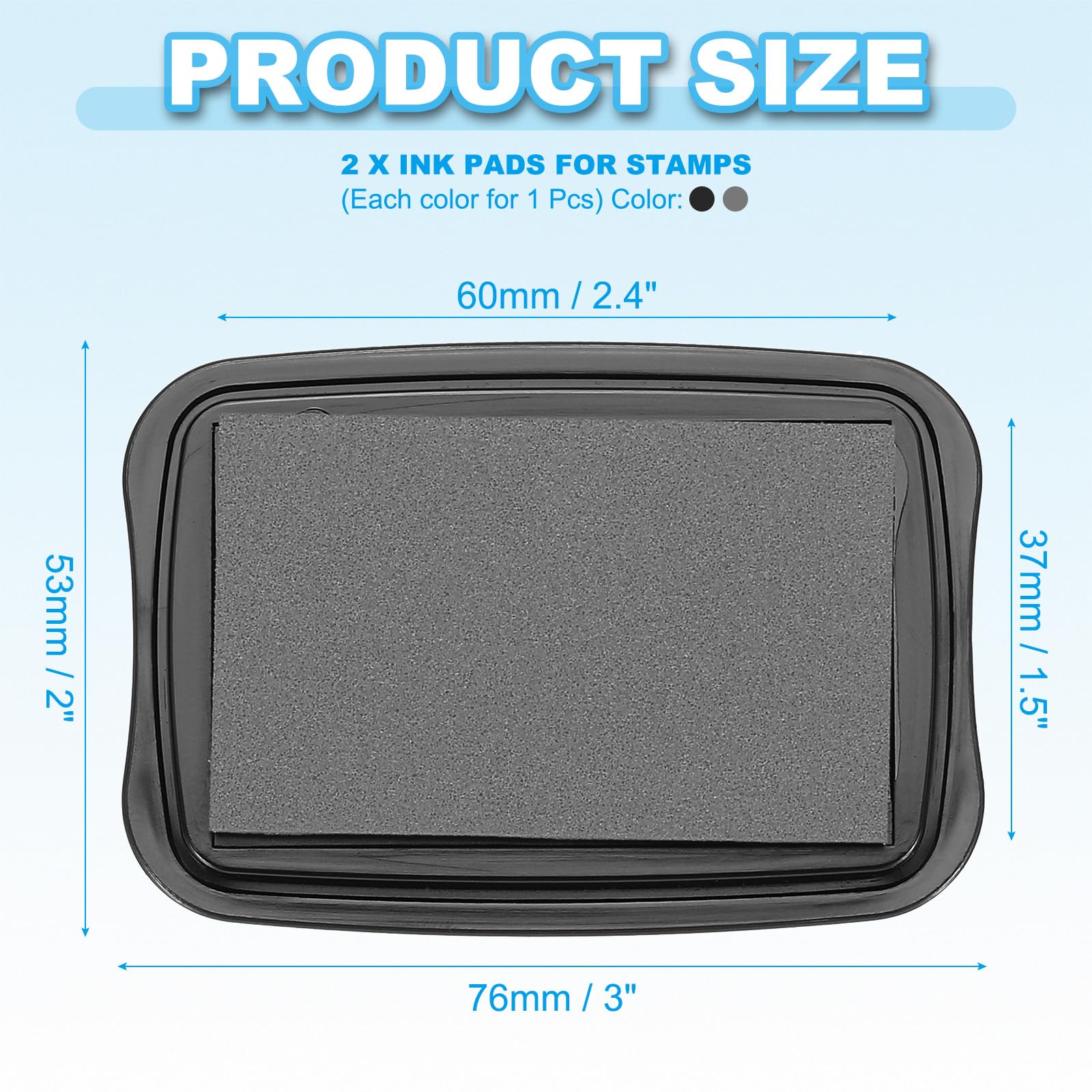 PATIKIL 3"x2" Large Stamp Pad - Image 2