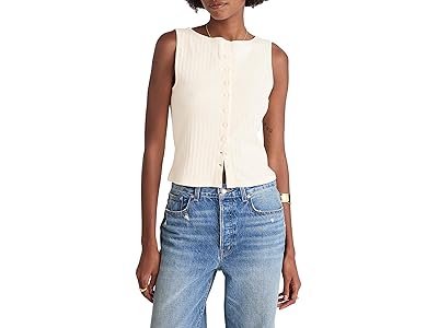 Madewell Textured Vest With Shank Buttons Women