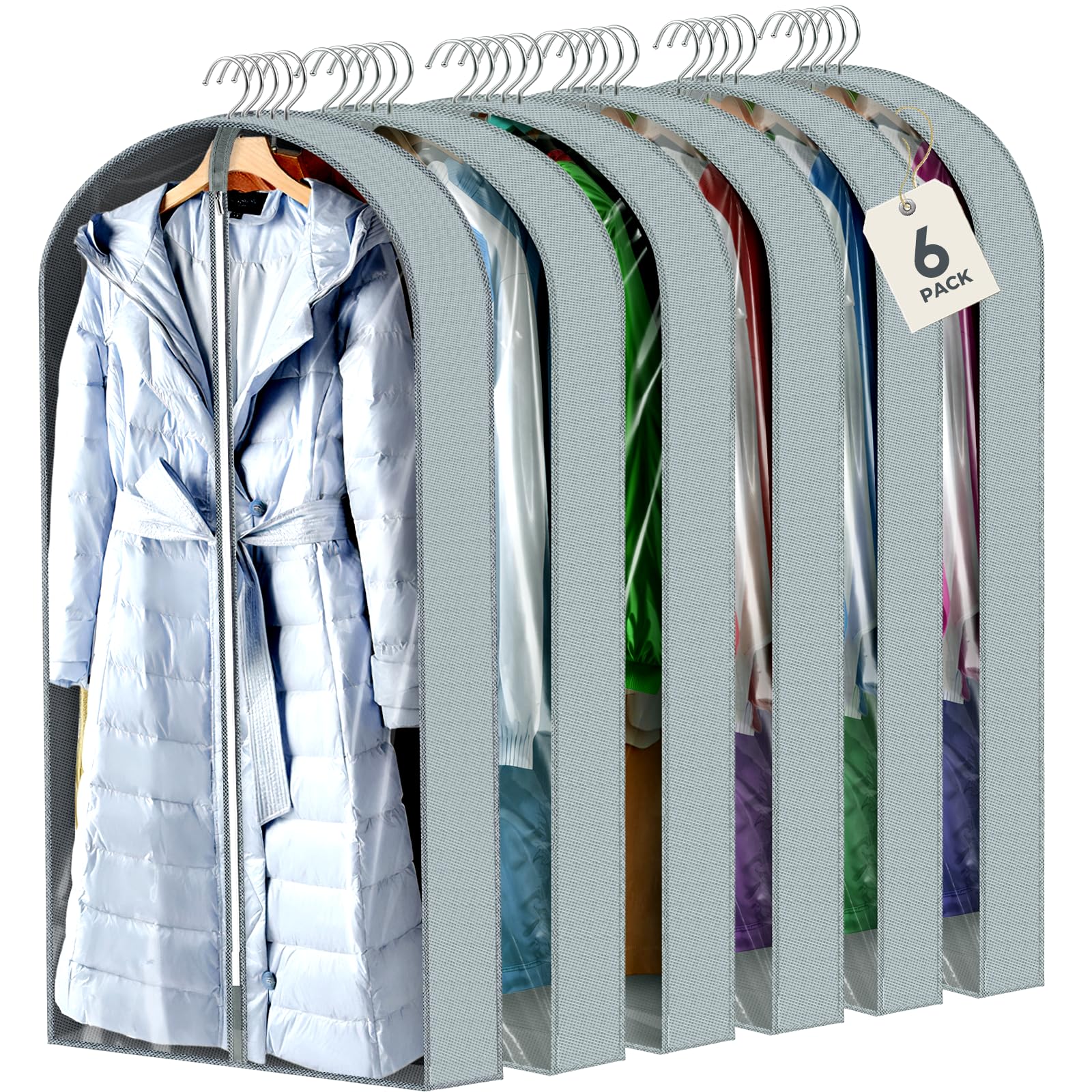 Housses à vêtements transparentes de 152,4 cm pour protéger vos pièces longues des plis