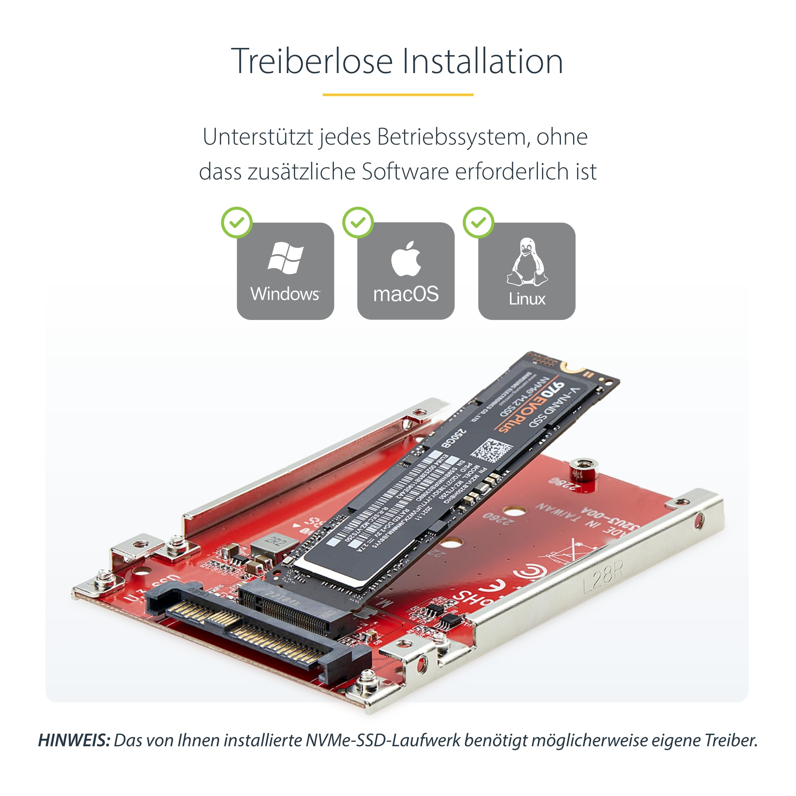 StarTech.com M.2 auf U.3 Adapter für M.2 NVMe SSDs – Bild 6