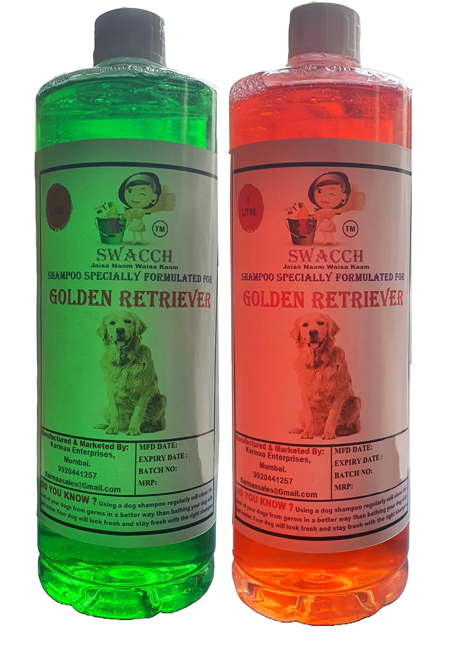 SWACCH Shampoo Specially FORMULATED for Golden Retriever (1 Litre) (Combo Pack of 2) NEEM ALOVERA & Jasmine (B0BZSPRP2T) Amazon Price History, Amazon Price Tracker