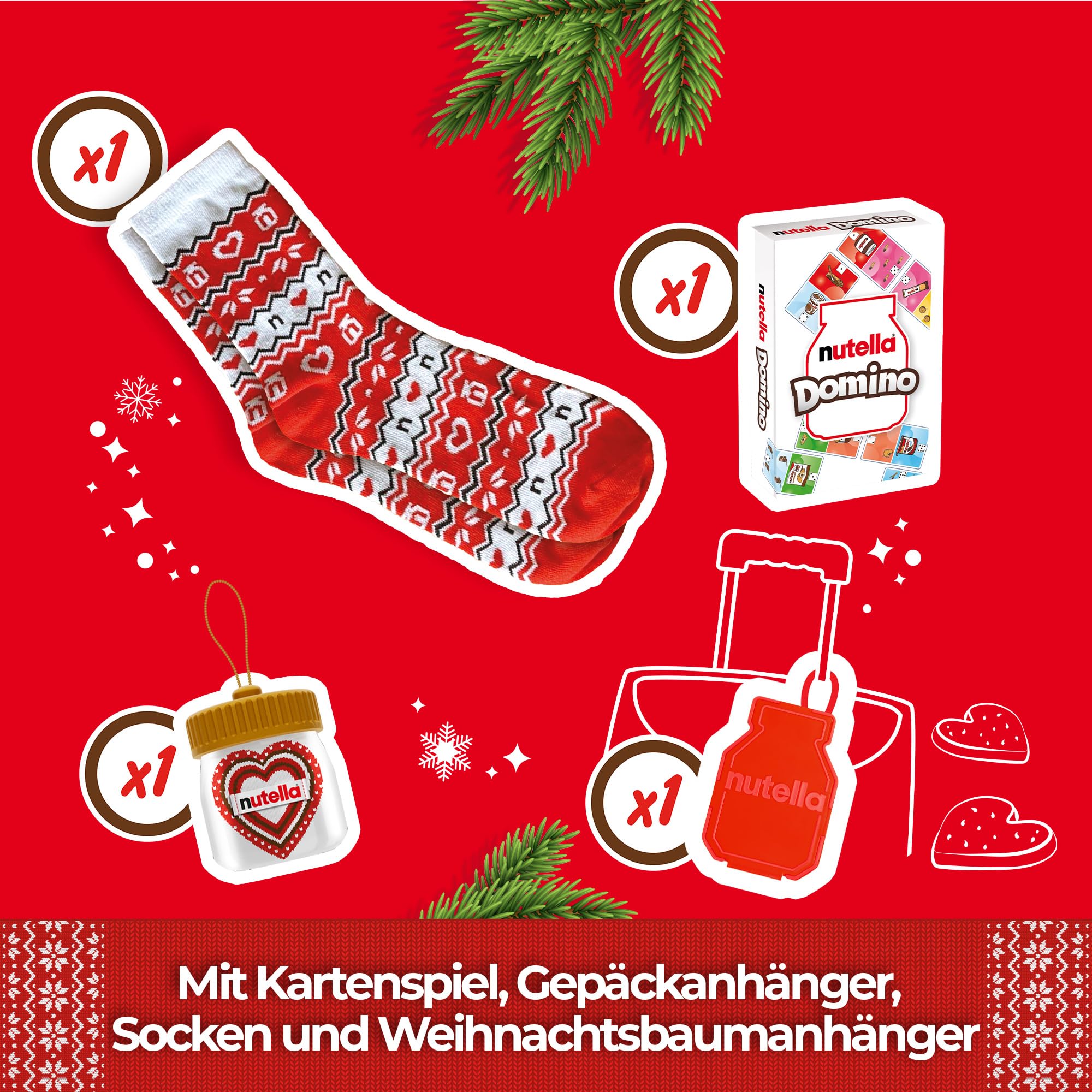 Nutella Adventskalender 2025 528g 24 festliche Leckereien Mini-Geschenke