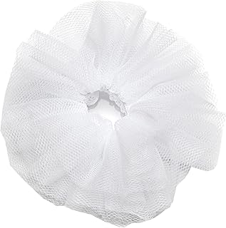 NKlaus Taufe 14431 - Manguito para vela de comunión (tul, 12 x 9 cm), color blanco