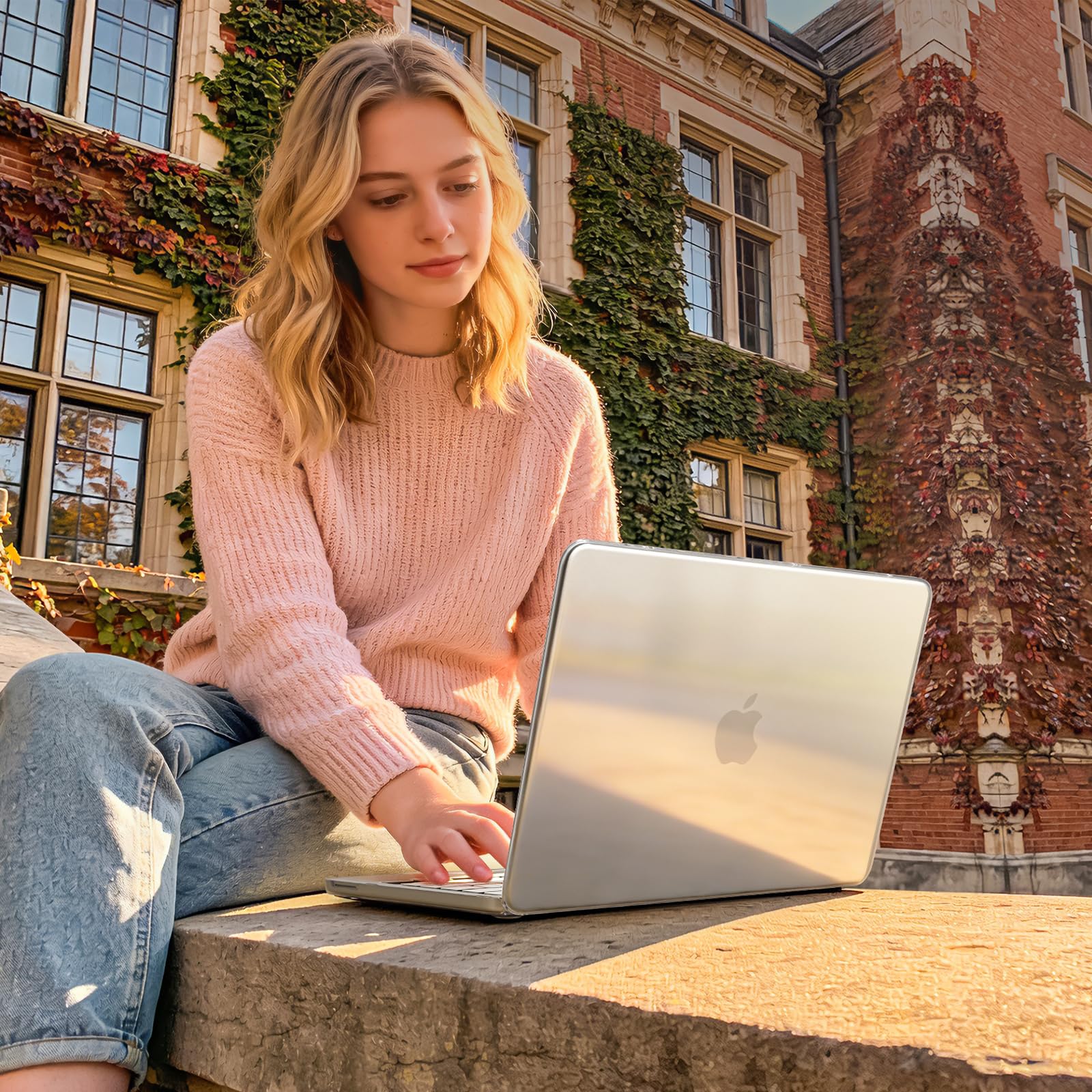 EooCoo for MacBook Neo Case 13 inch 2026 Model A3404 with A18 Pro chip, Lightweight Scratch Resistant Sturdy Hard Shell Protective Case Cover Laptop Accessories, Crystal Clear - 3