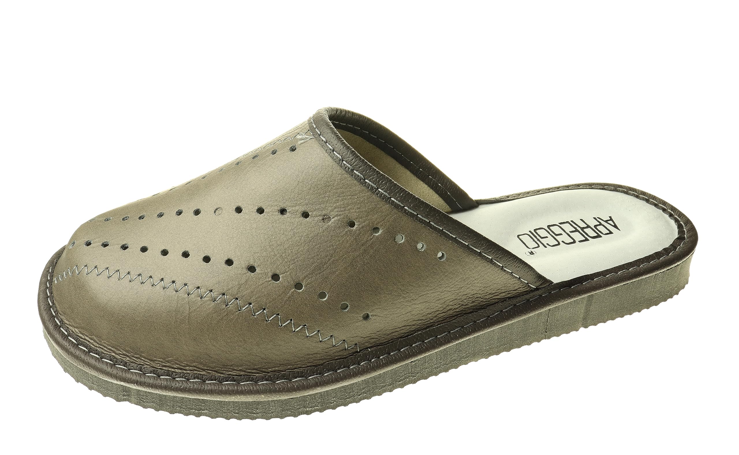 APREGGIO - Men's Leather Slippers - Comfortable Slippers Men - Comfort Men's Slippers