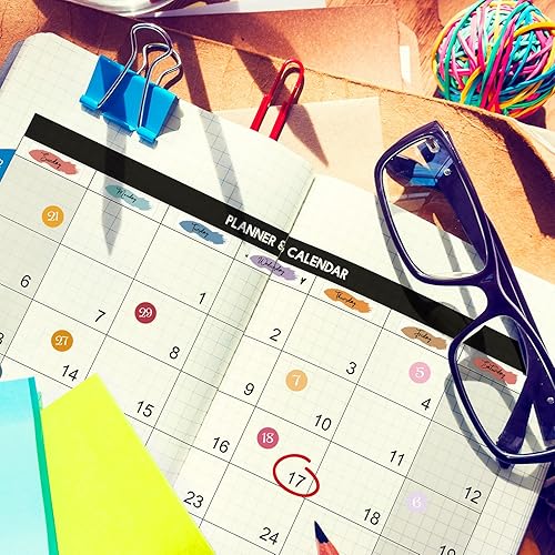 Miniatura 3 de Fainne Paquete de 21 hojas de calcomanías para planificador de fechas, puntos frustrados, fechas, fechas, cubiertas de fechas, día de la semana, en