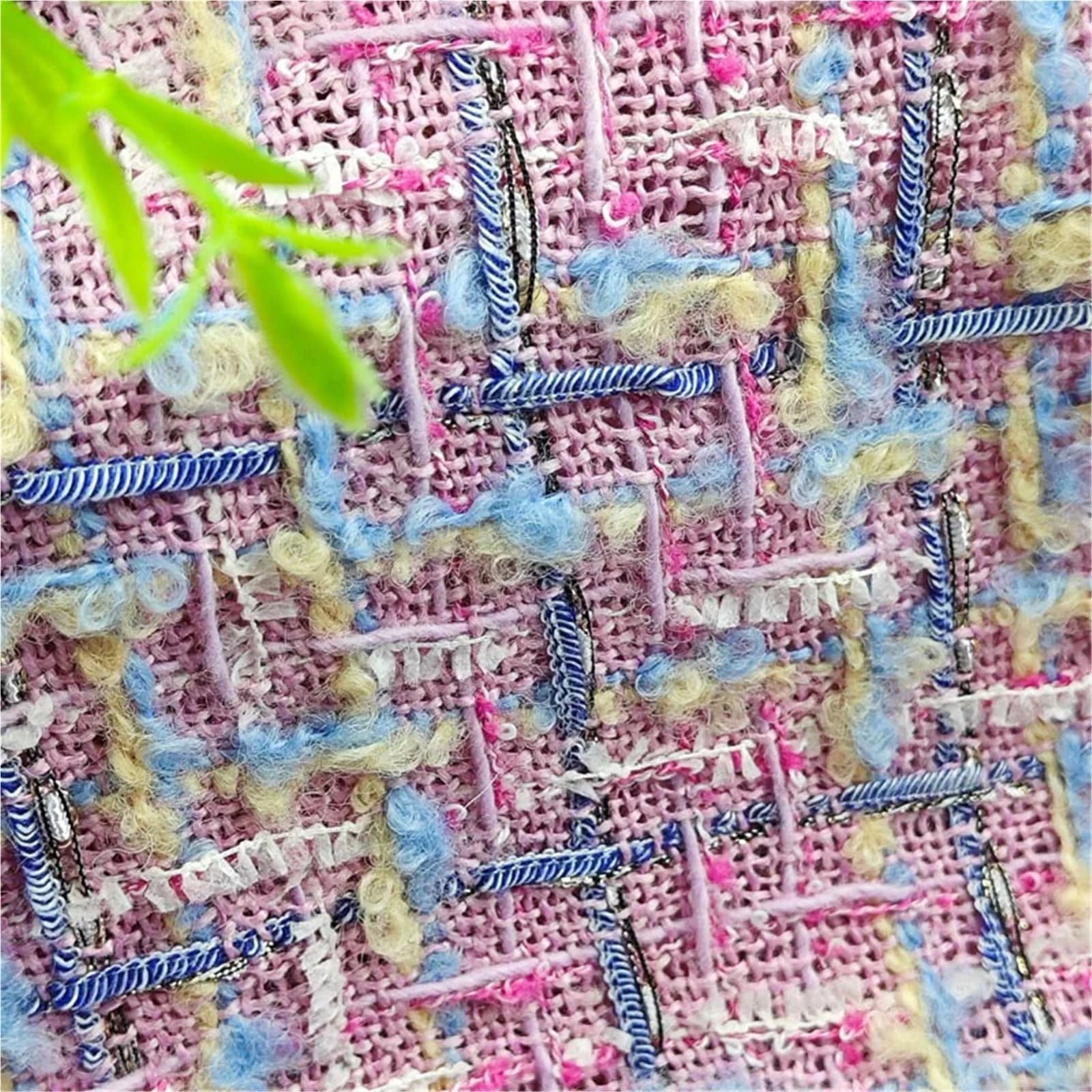 Tradycyjna tkanina tweedowa, Tweed Sewing Fabric Purple 145x100cm 30% Wool 70% Polyester