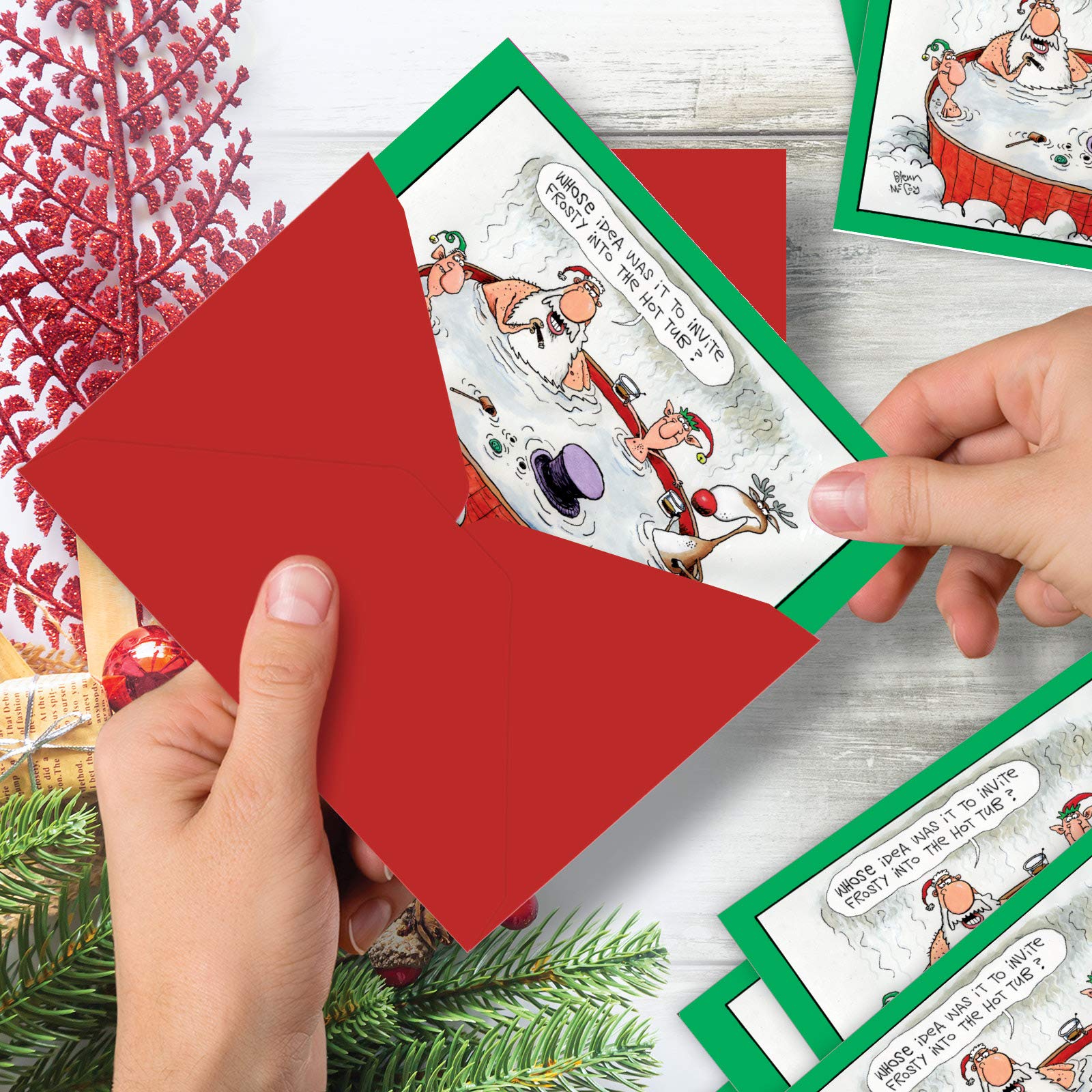Twizler Carte De Noël Avec Traîneau Hybride – Carte De Noël Amusante – Carte De Noël – Carte De Noël – Carte De Noël Pour Femme – Carte De Noël Pour Homme