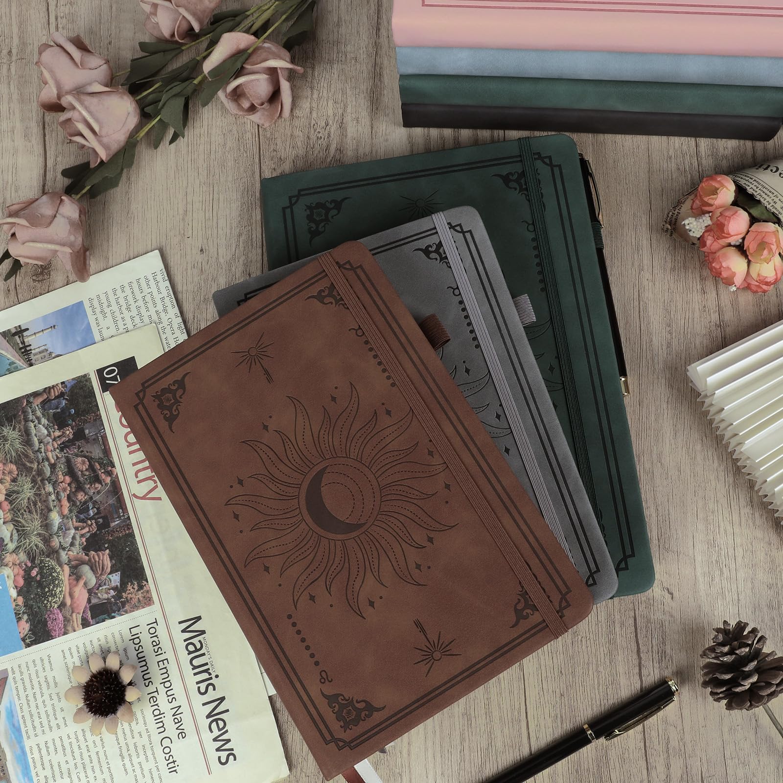 Smarpau A5 Journal Notebook with Pen, 366 Pages 100gsm No-Bleeding Paper Journal Diary - Image 2