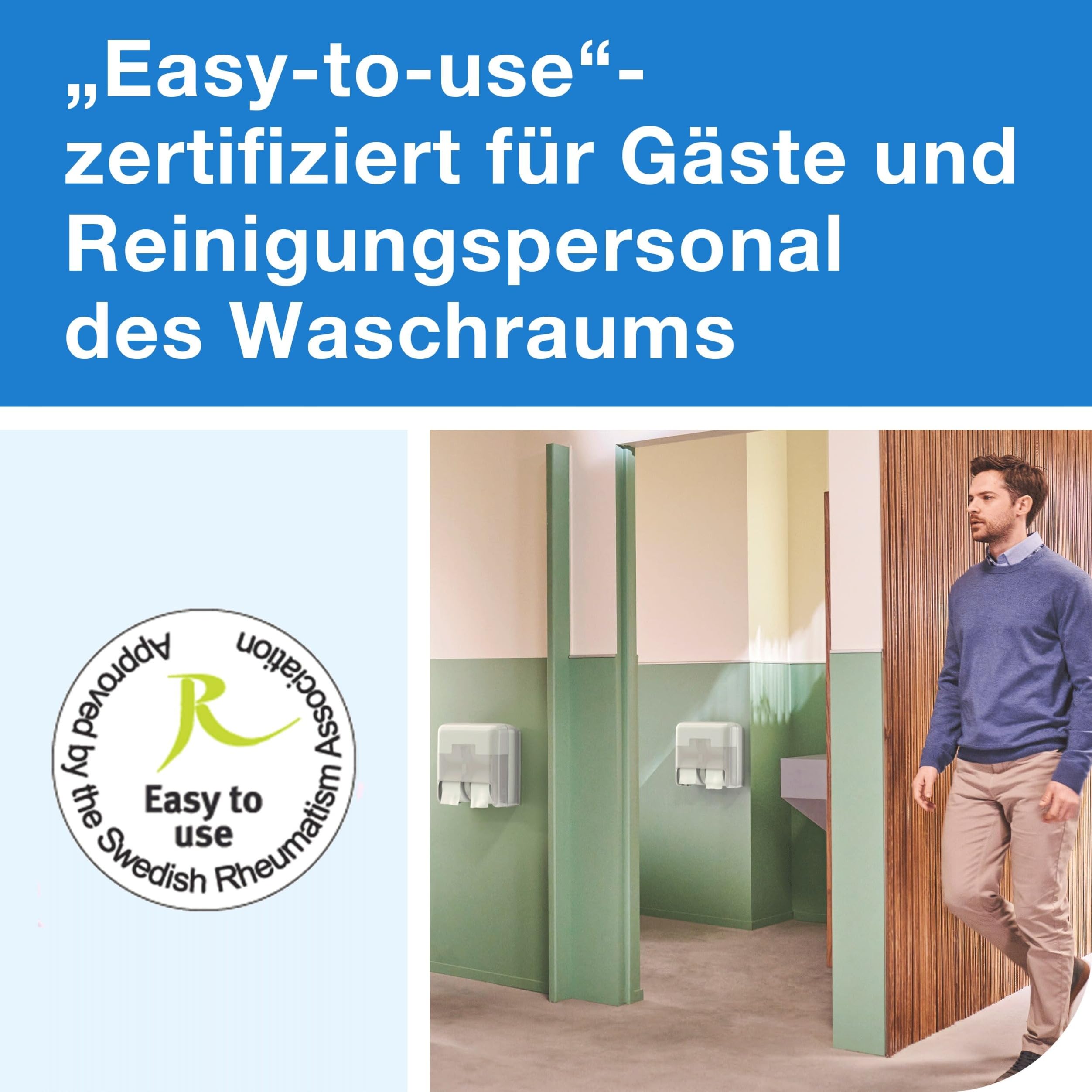 Tork OptiServe Spender für 4 Rollen Hülsenloses Toilettenpapier Weiß T7, vertikaler Toilettenrollenspender, Elevation Design, 558051