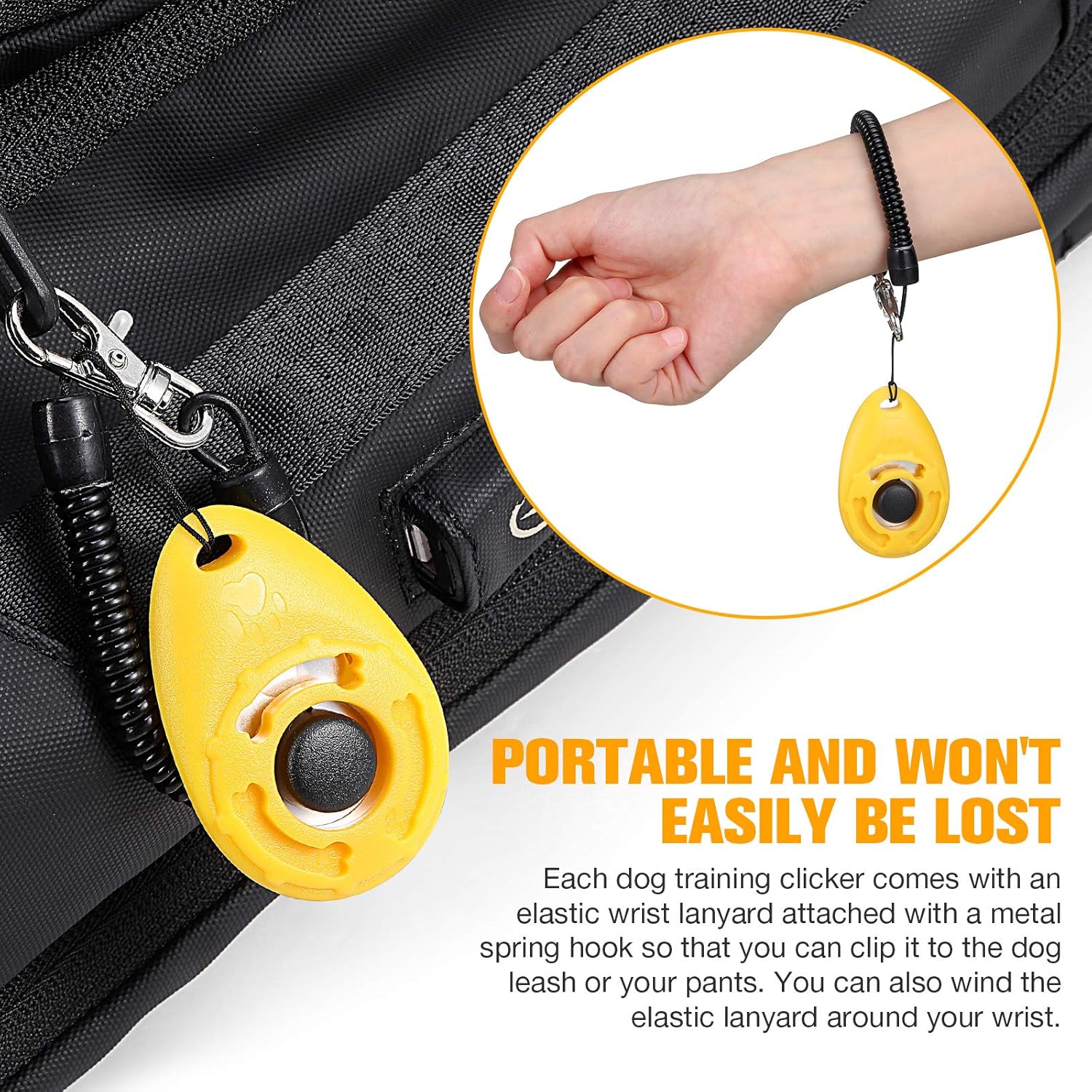 Sumind 8 Pieces Dog Training Clickers with Wrist Lanyard Pet Training Clicker with Big Button for Pet Behavioral Training Dogs Cats Birds Horses : Sumind : Pet Supplies