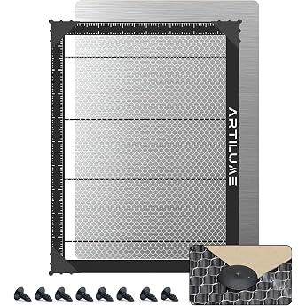 Honeycomb Laser Bed 400x300mm for Laser Engraving Machine, Heat Resistant Laser Workstation with Scale Desktop Protection for Artilume T1 U1 and Other Machines