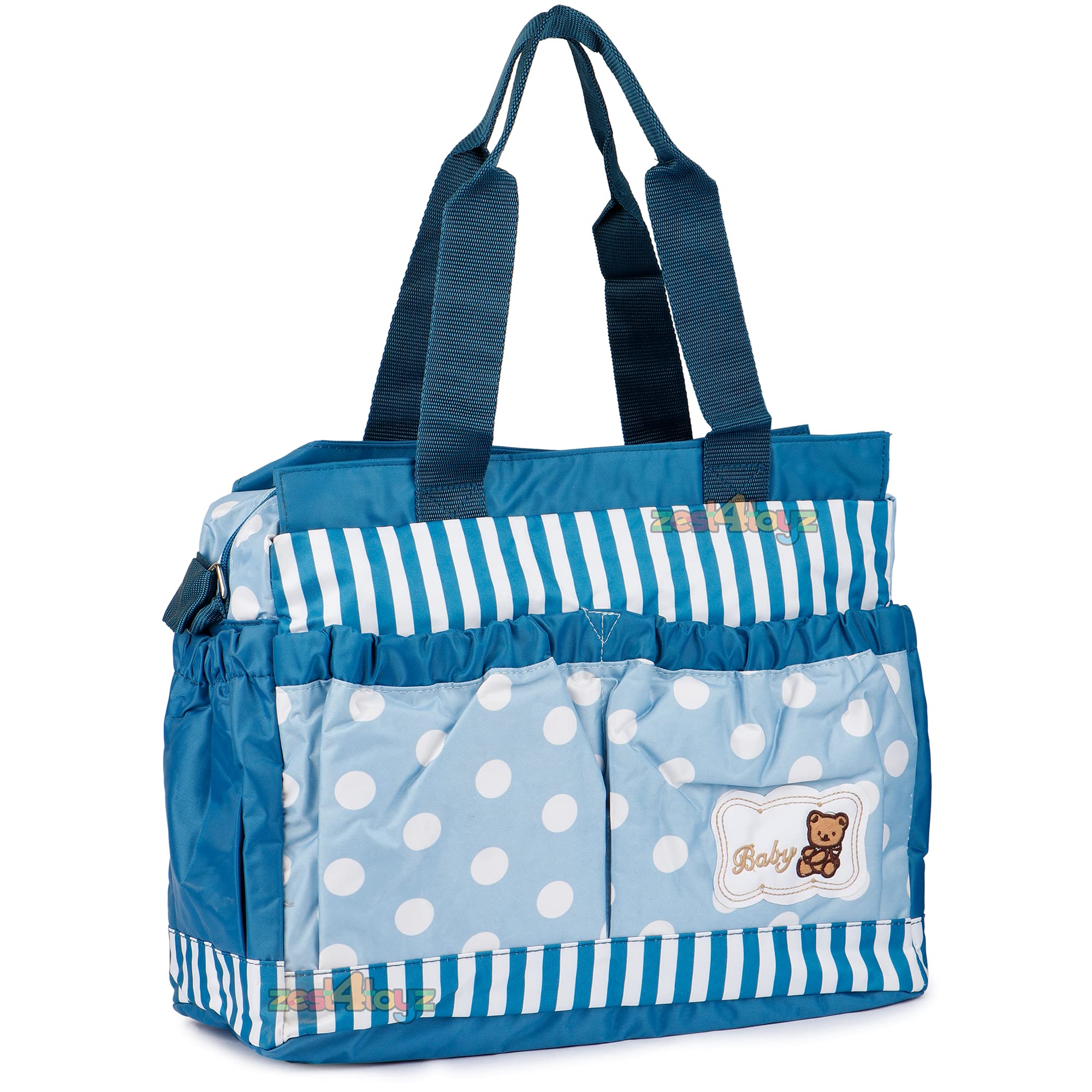 Zest 4 Toyz Diaper Bag for Mothers Multi-Purpose Travel Diaper Bag Baby Maternity Bag Durable Stylish & Waterproof -Blue