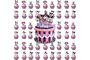 Kawaii Kuromi Cupcake Toppers for Anime-Themed Birthday Parties