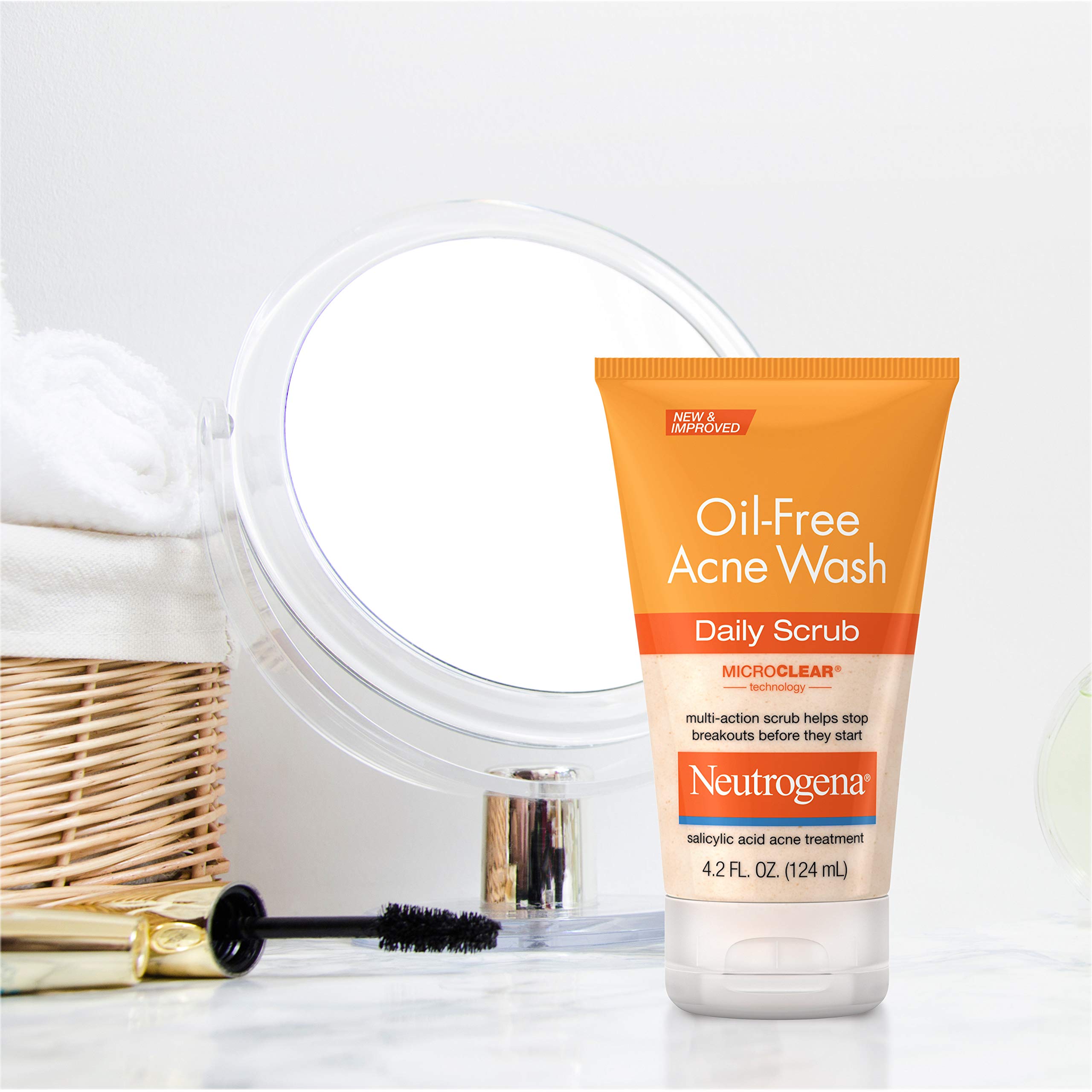 Neutrogena OilFree Acne Face Scrub, 2 Salicylic Acid Acne Treatment